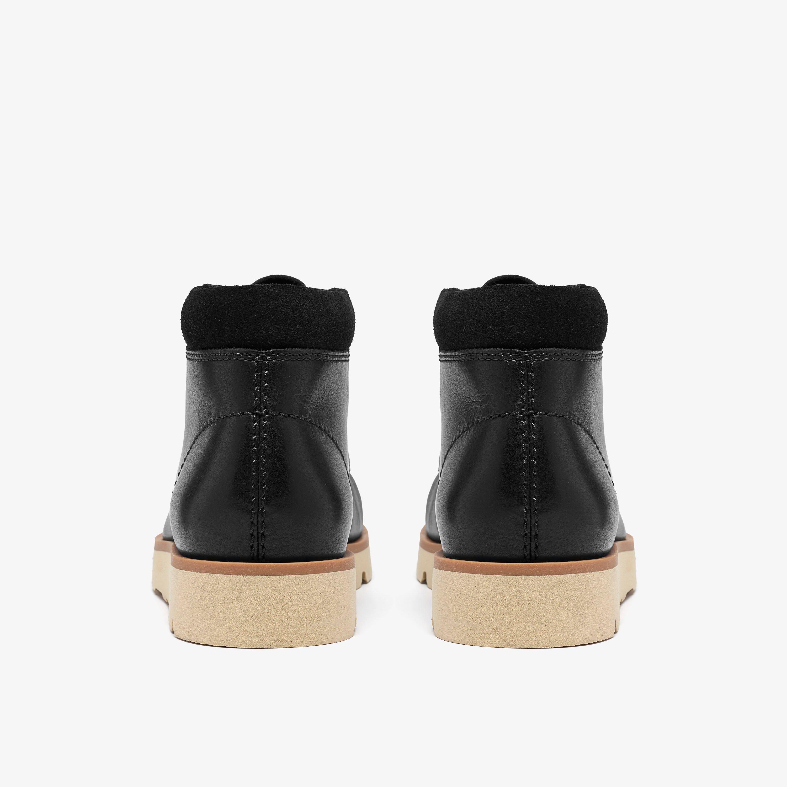 Walla Orkhon Black Leather Ankle Boots Wallabee Lace Up, view 5 of 8