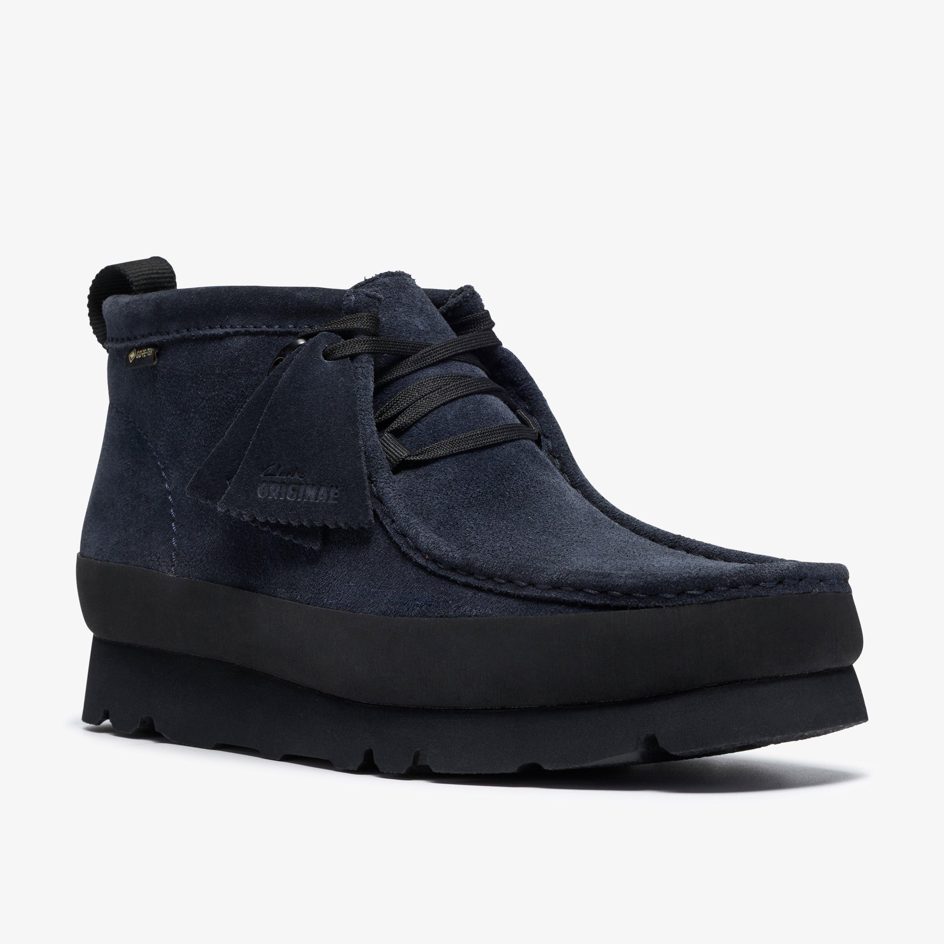 Walla Boot GORE-TEX Rand Ink Suede Ankle Boots Wallabee Lace Up, view 7 of 8