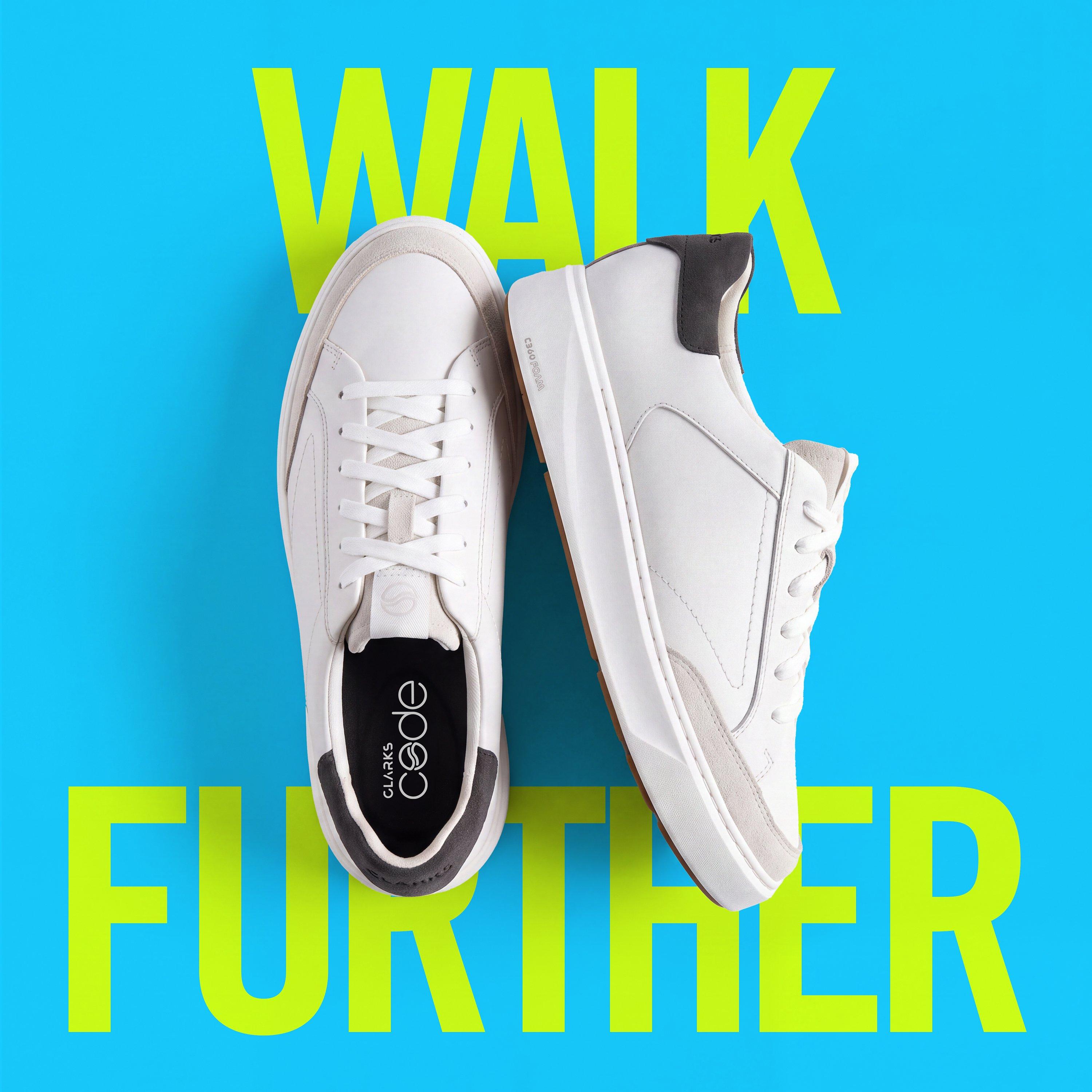 Code Tie White Leather Lace Up Walking, view 10 of 11