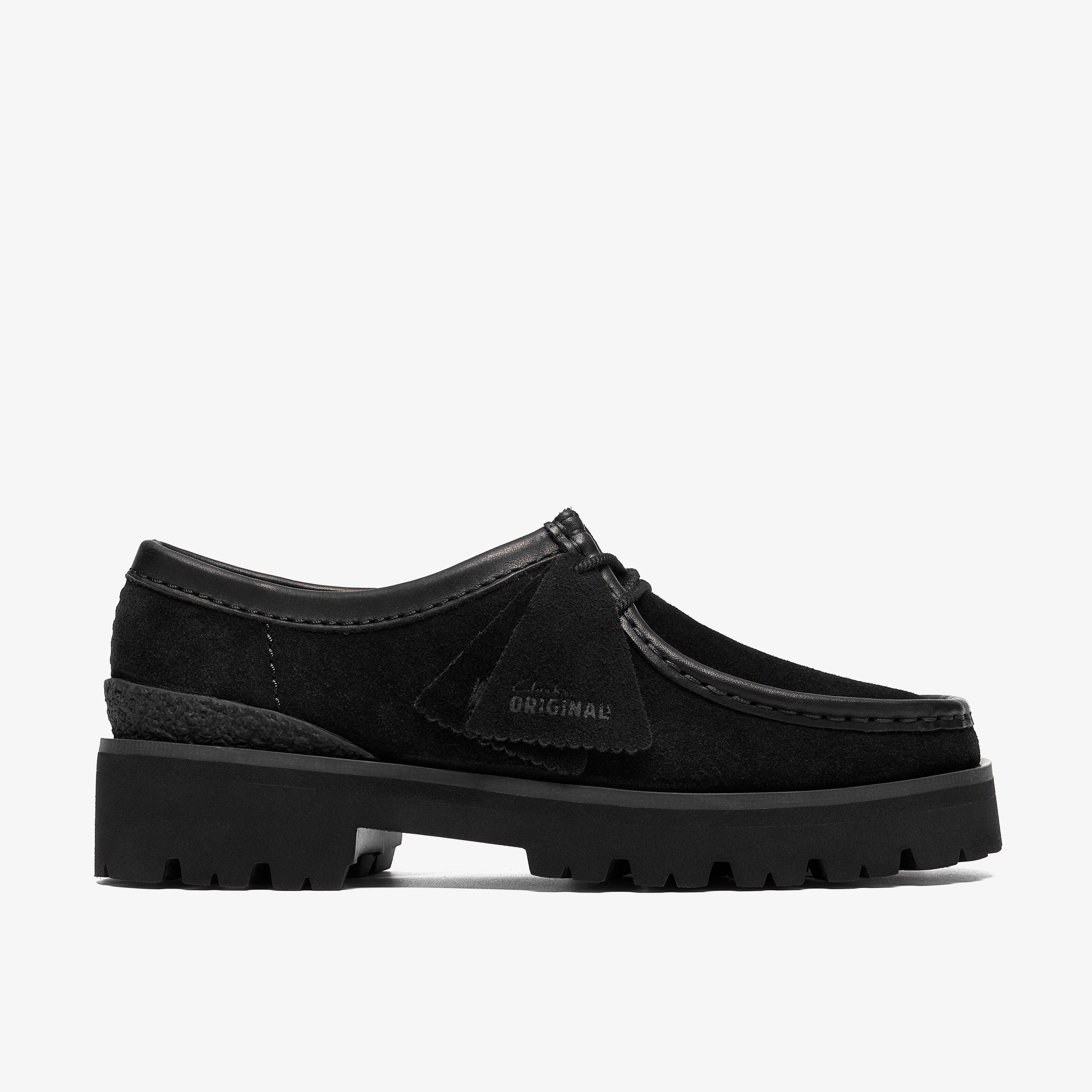 Walla Yukoner. Daim combiné noir Wallabee Chaussures à lacets, view 1 of 8
