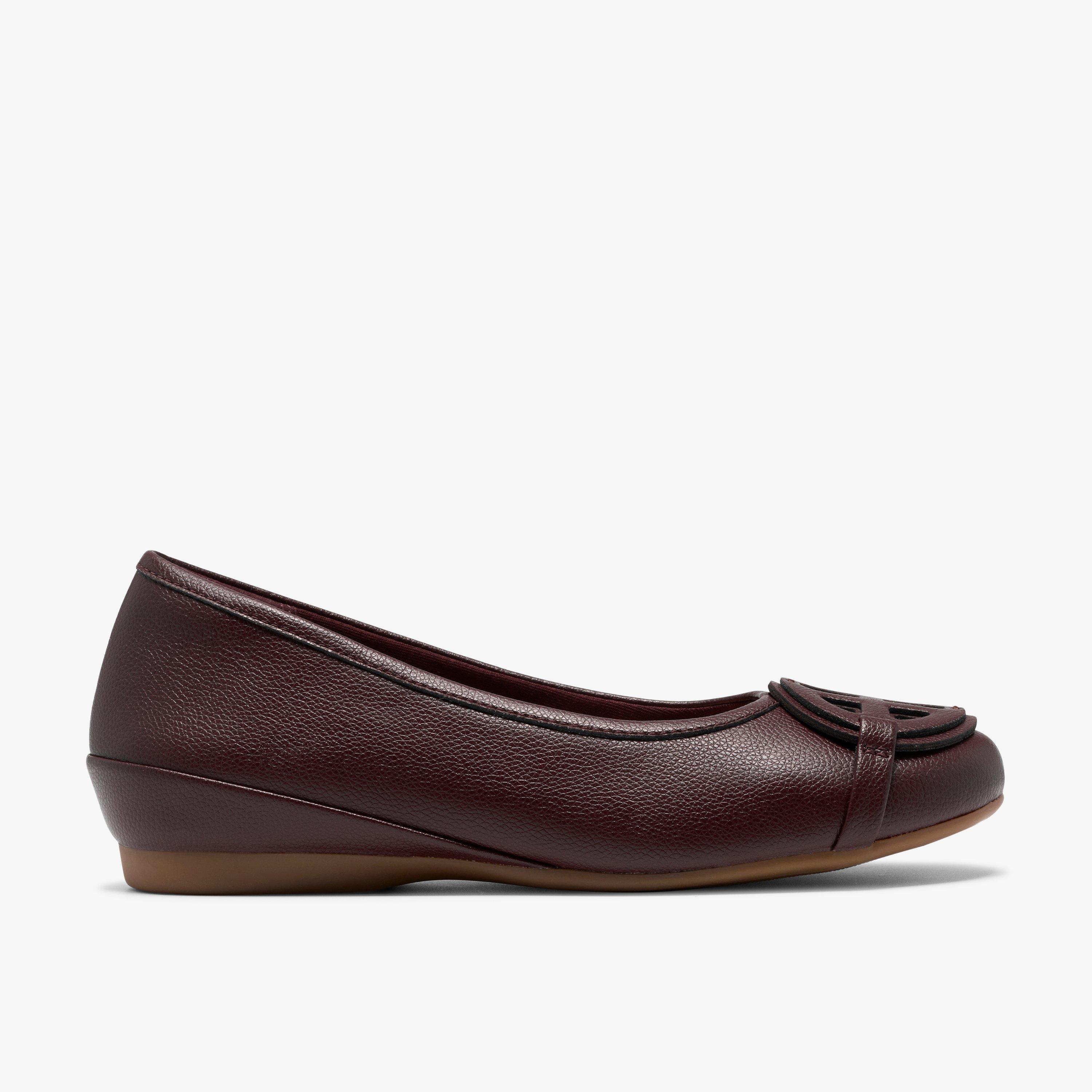 Cathrynn Luna Burgundy Slip-Ons Wedges, view 1 of 6
