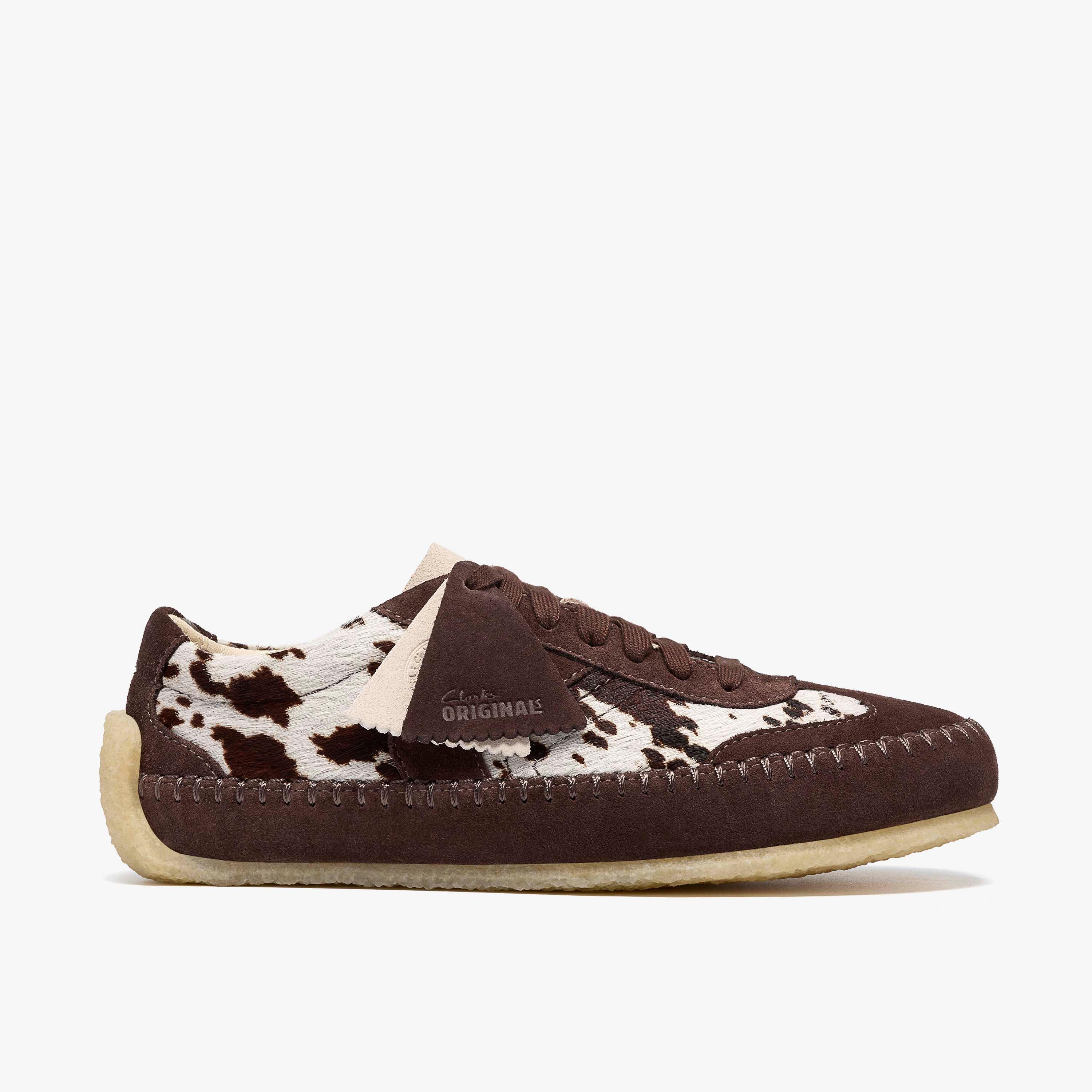 Tor Low Brown Cow Print Lace Up, view 1 of 8