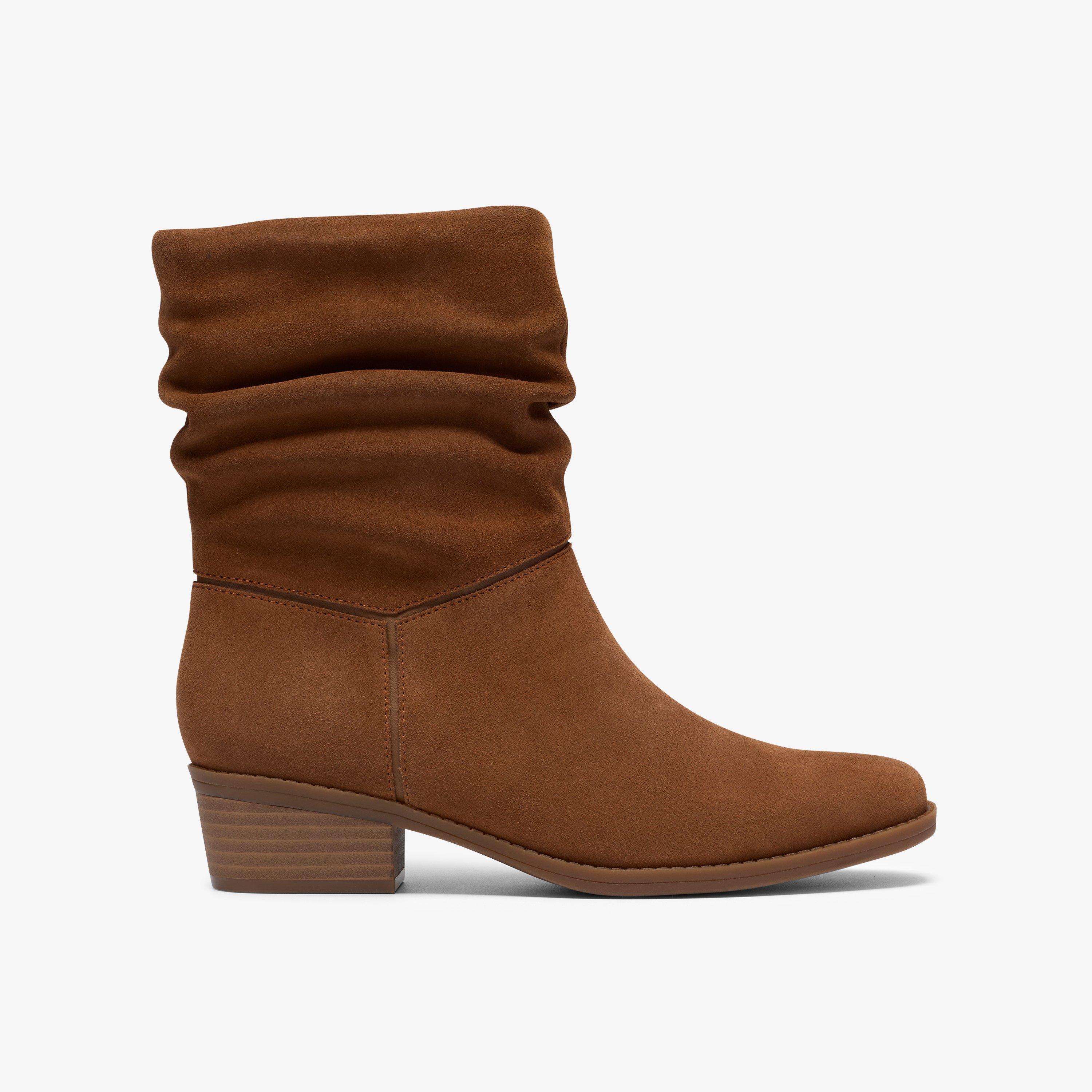Danyelle Ruby Dark Tan Suede Ankle Boots, view 1 of 6