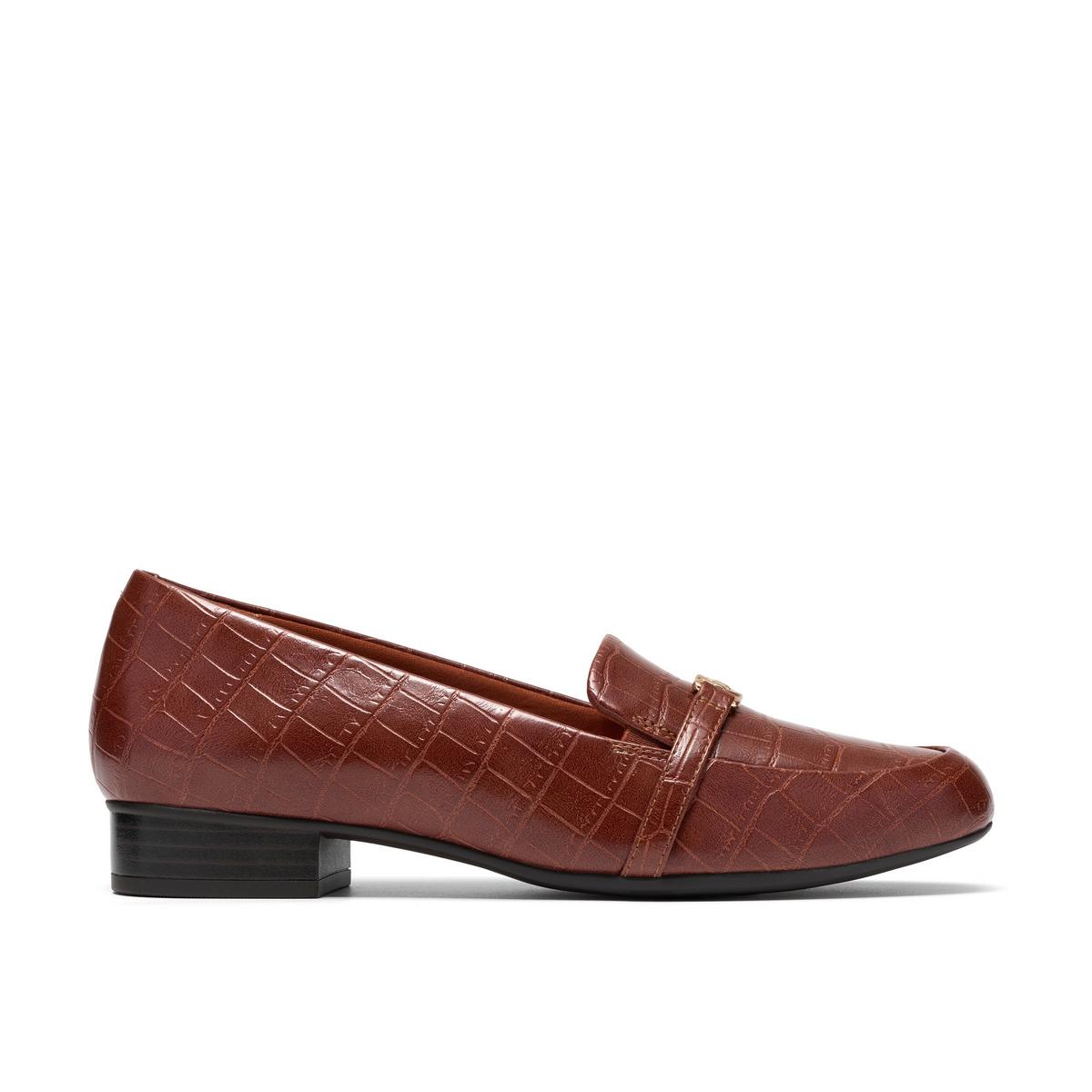 Clarks Womens Juliet Teagan Slip-Ons,Block Heel