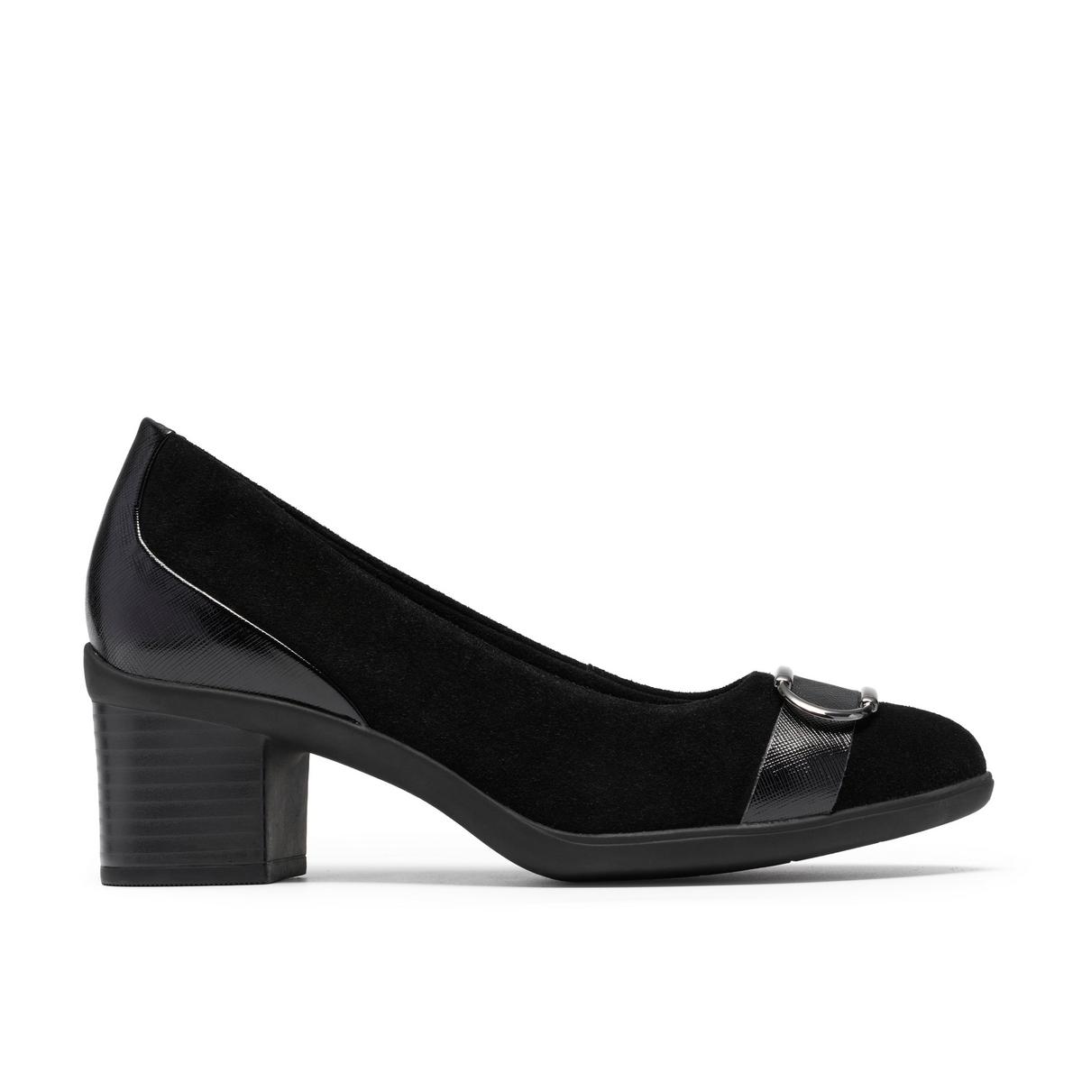 Clarks Womens Shaya Lux Pumps,Block Heel