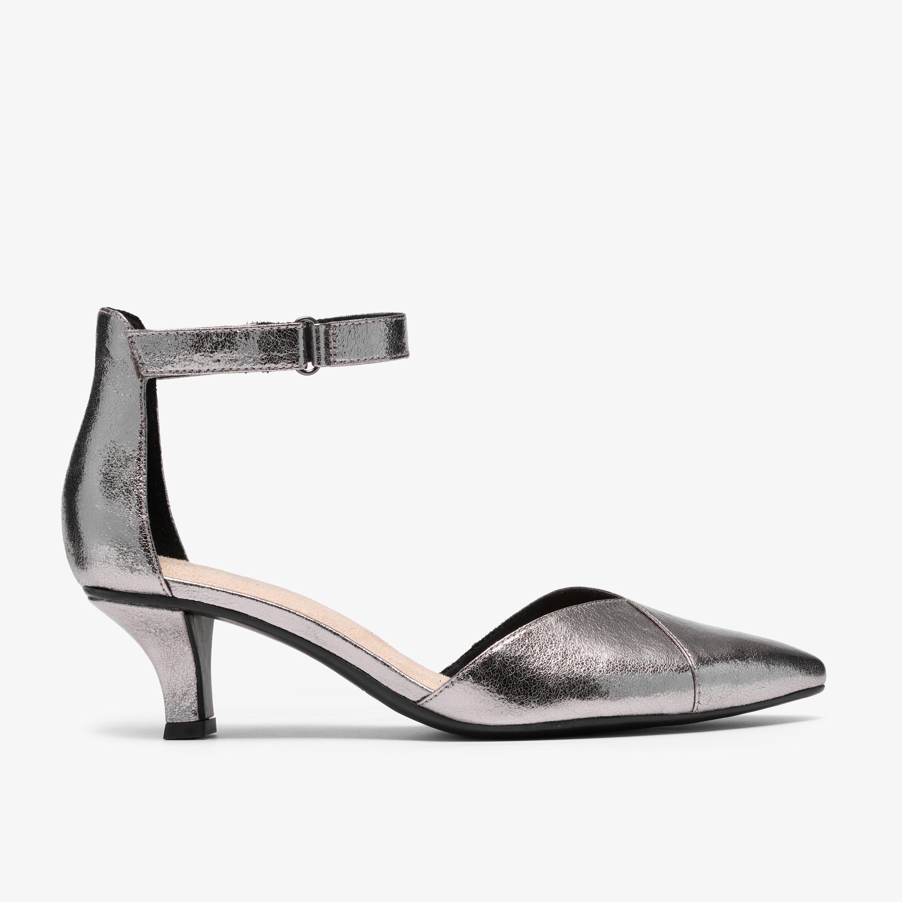 Kepley Strap Pewter Metallic High Heels, view 1 of 6