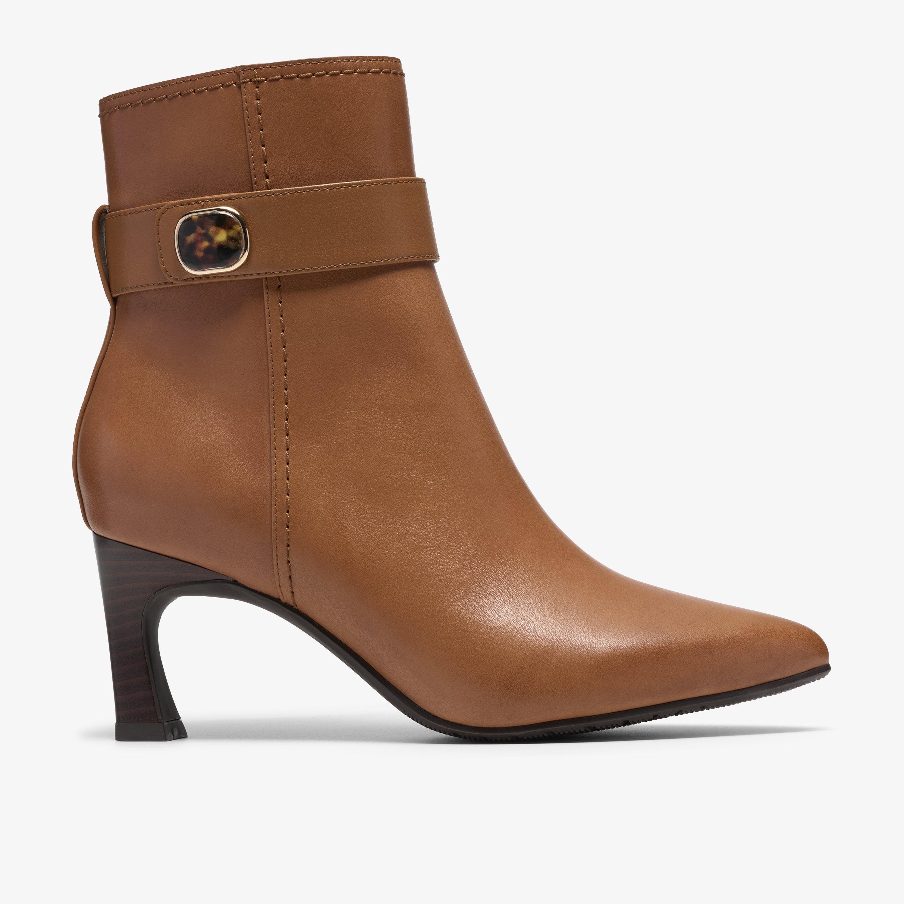 Tammitha Nora Tan Leather Ankle Boots, view 1 of 6