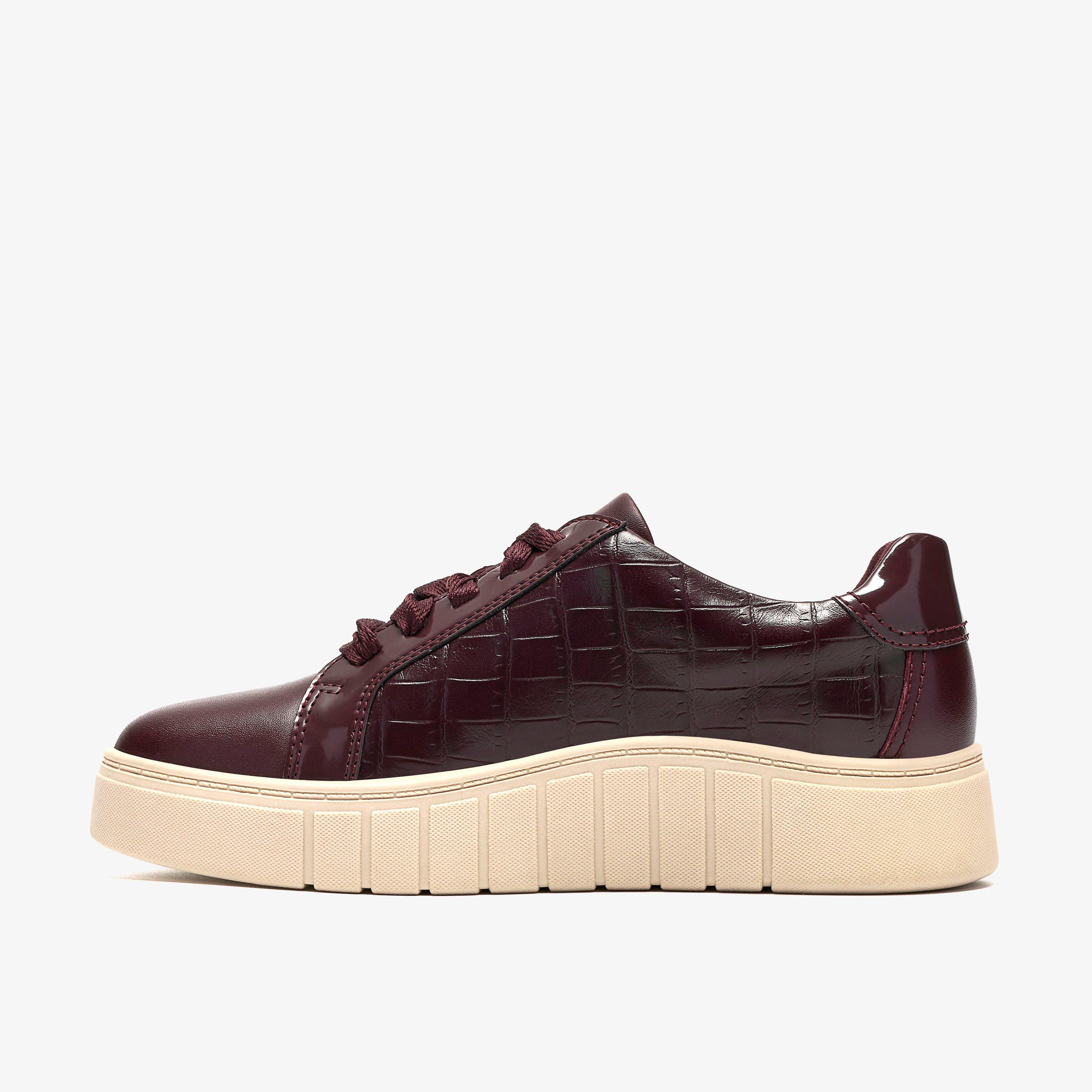 Mykah Joy Burgundy Interest Trainers Lace Up, view 2 of 6