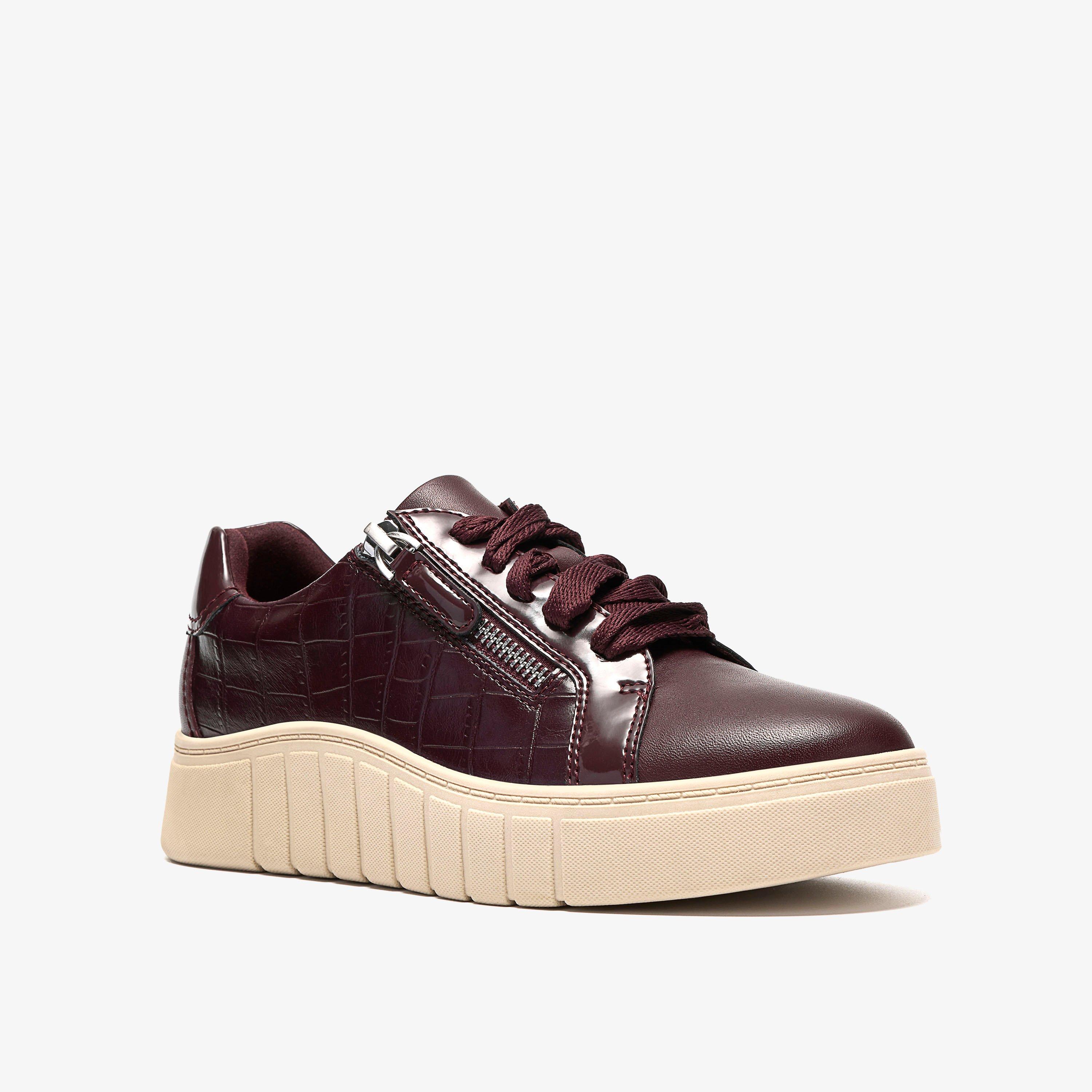 Mykah Joy Burgundy Interest Trainers Lace Up, view 4 of 6