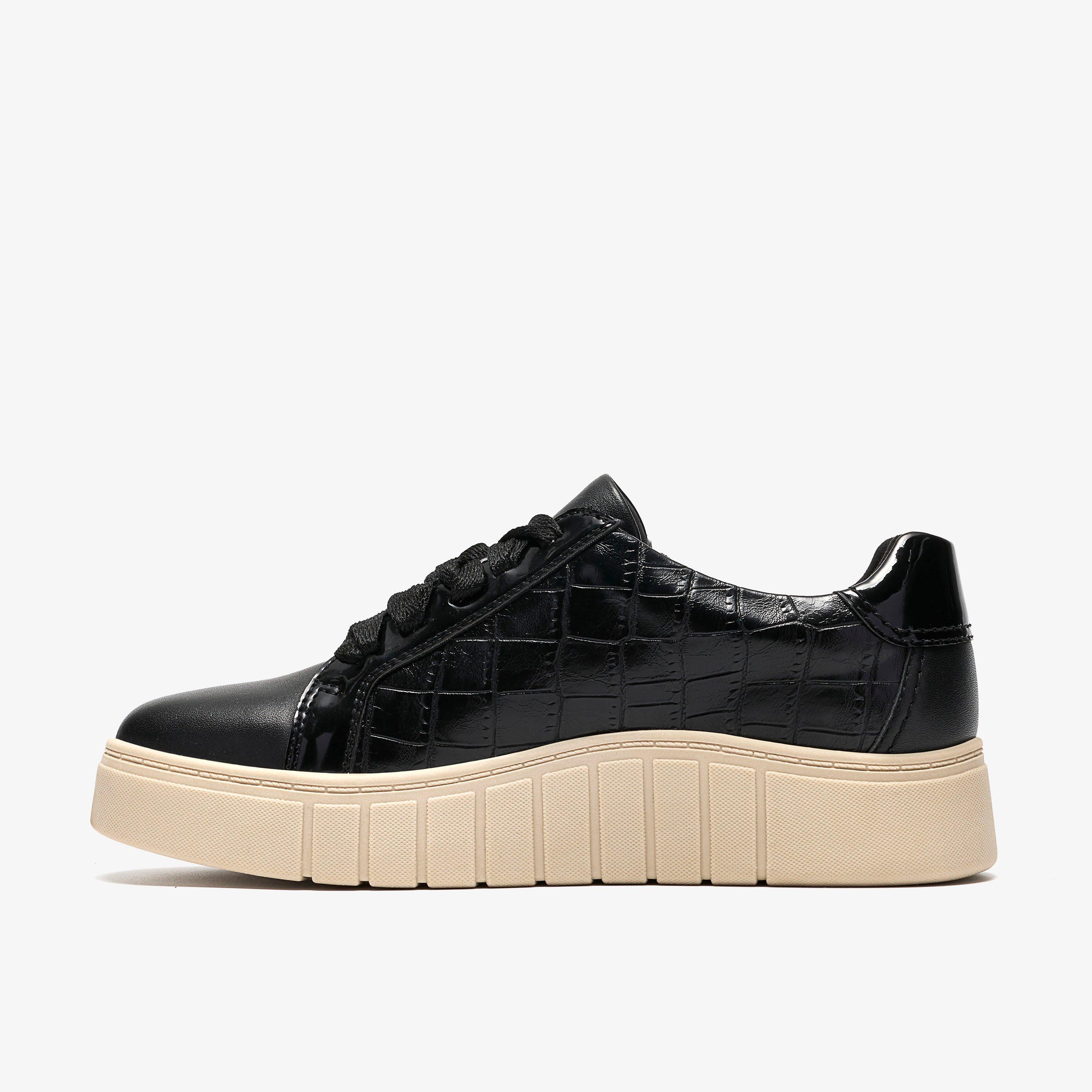 Mykah Joy Black Interest Trainers Lace Up, view 2 of 6