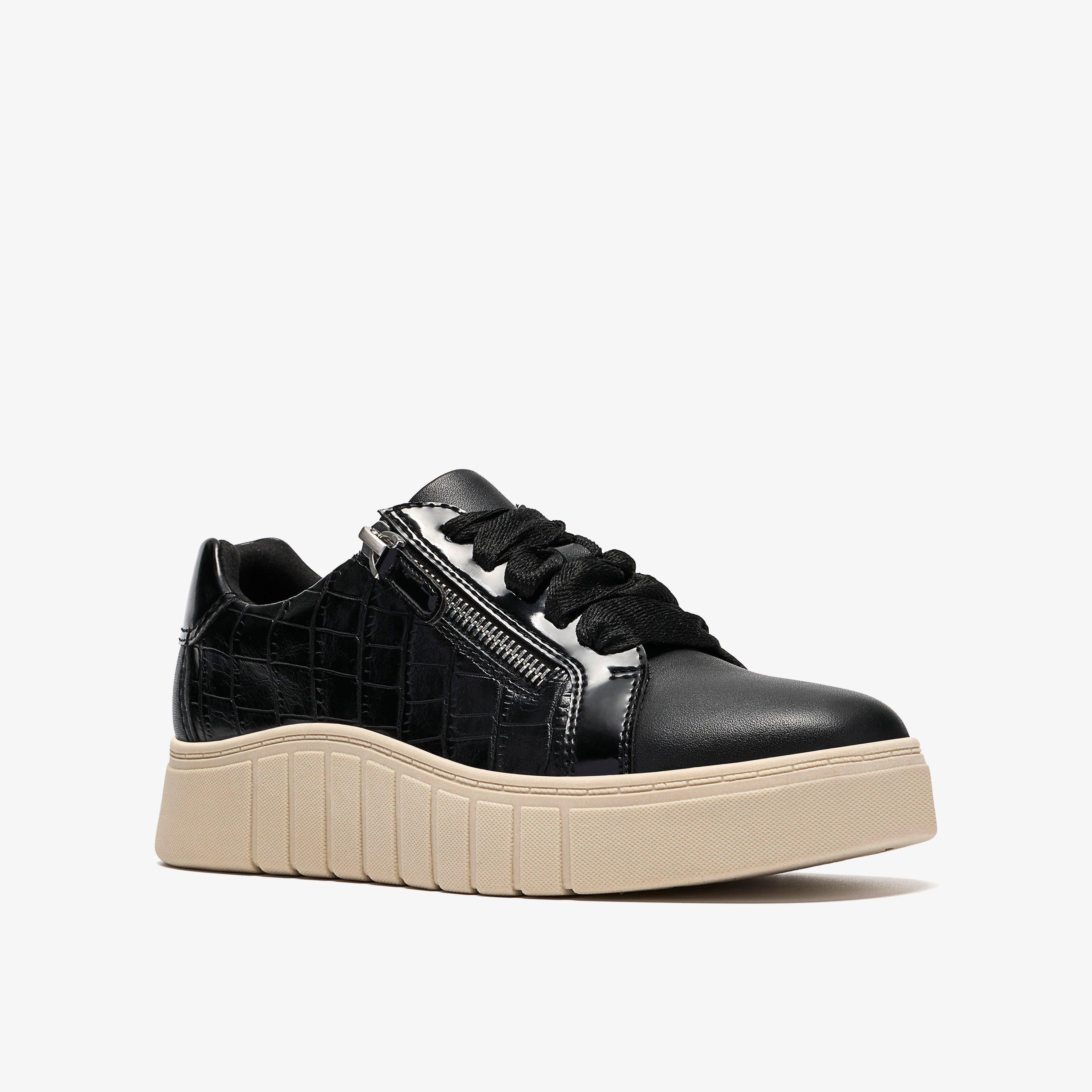 Mykah Joy Black Interest Trainers Lace Up, view 4 of 6
