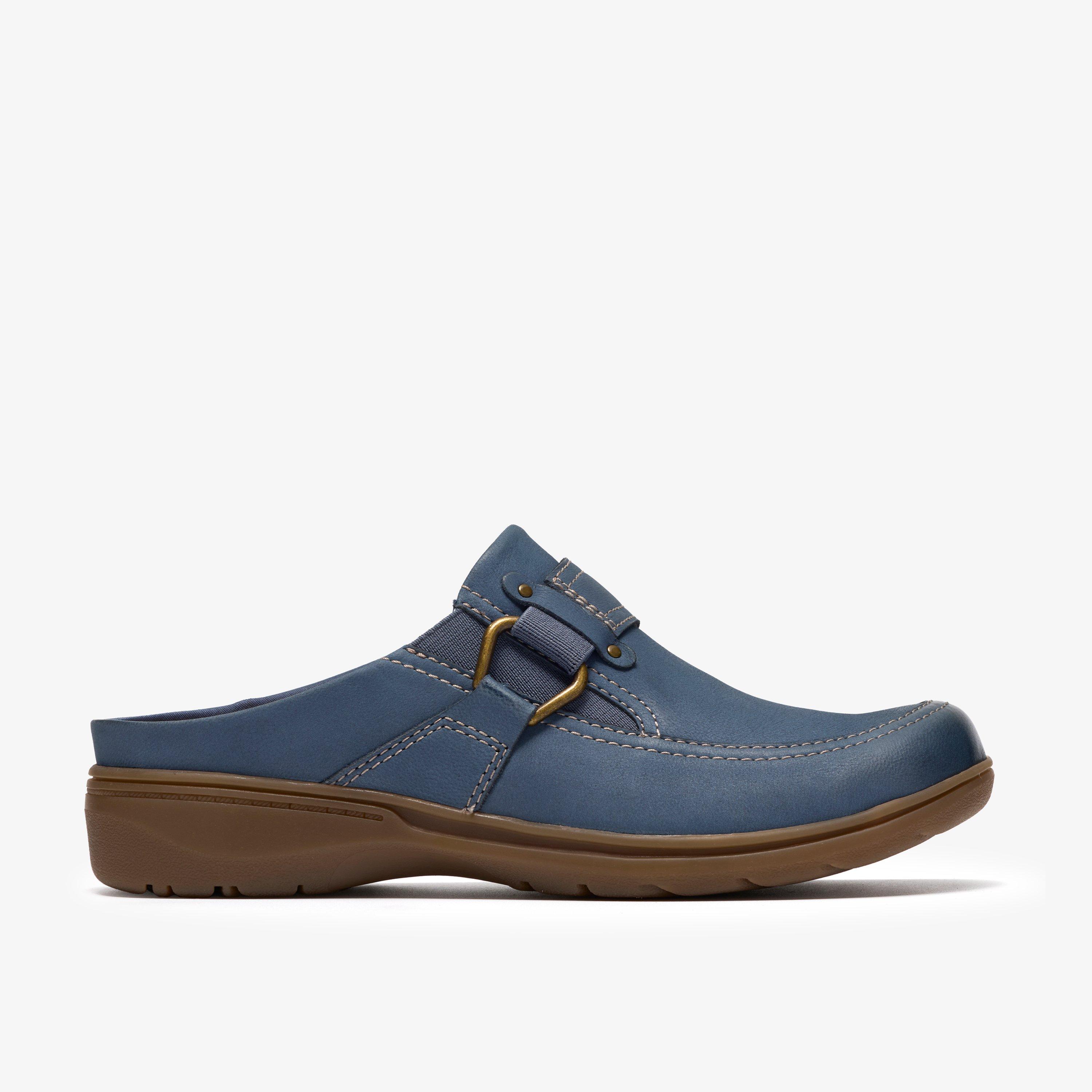 Carleigh Viola Denim Blue Nubuck Clogs & Mules, view 1 of 6