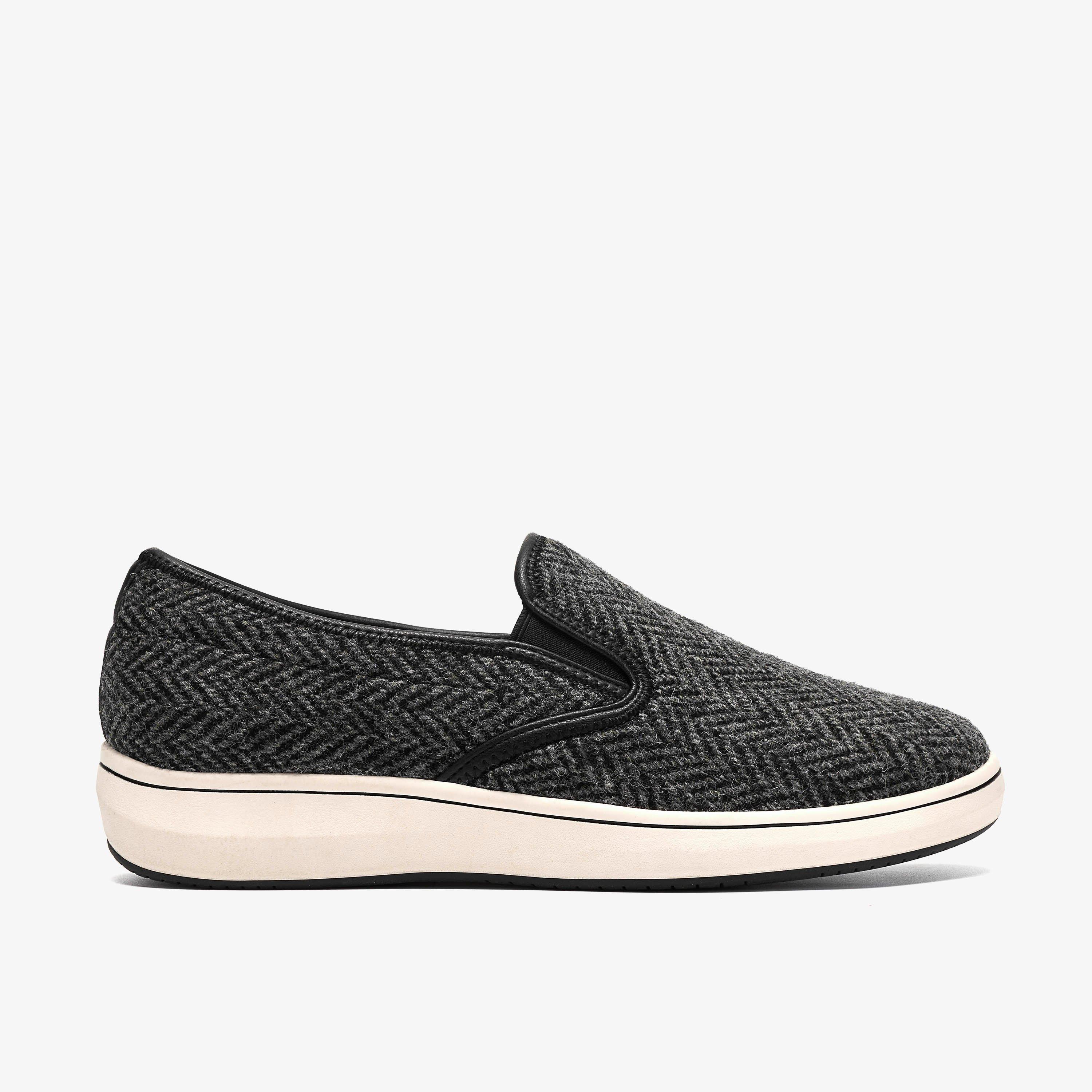 BreezeSky Zoe Black Textile Slip-Ons, view 1 of 6