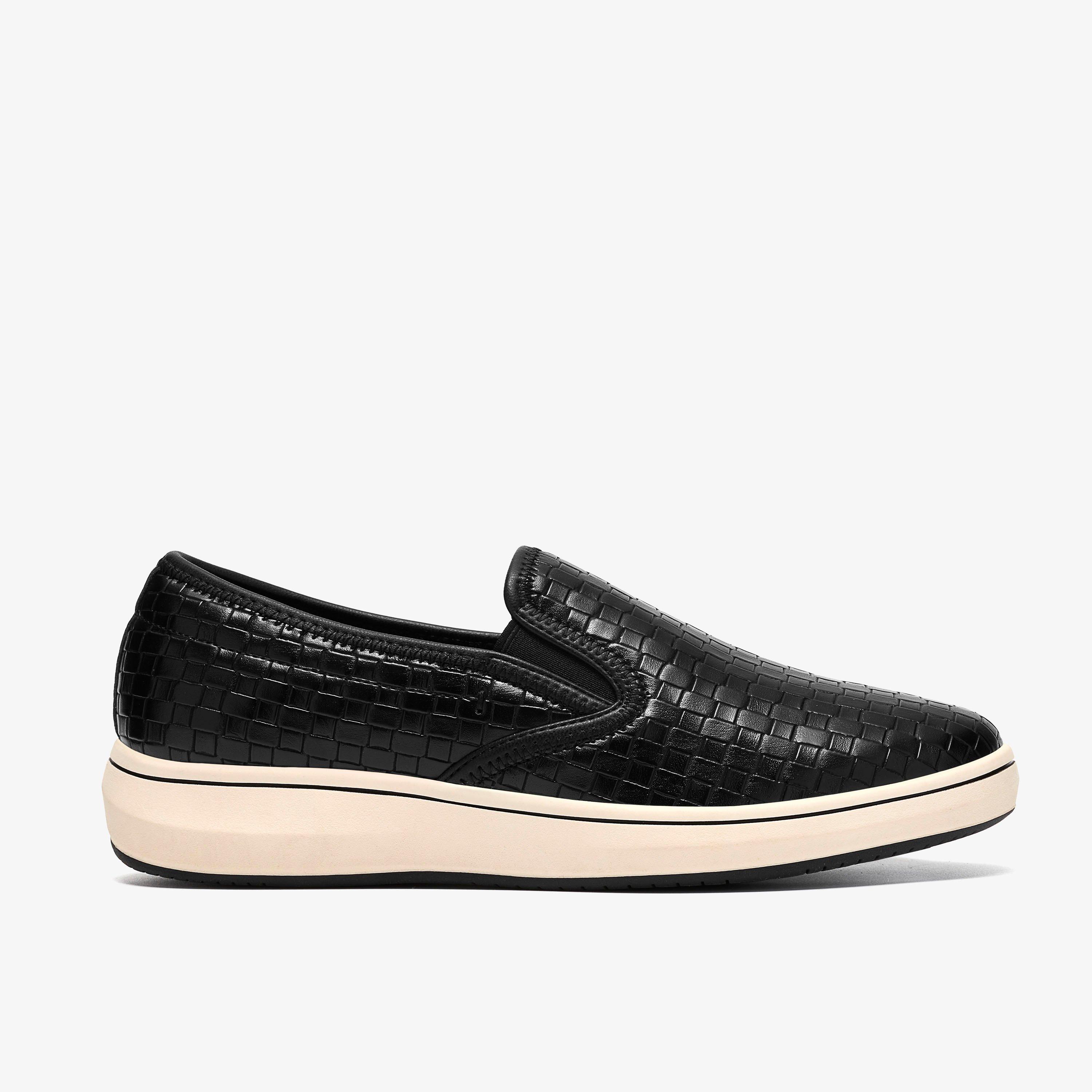 BreezeSky Zoe Black Interest Slip-Ons, view 1 of 6