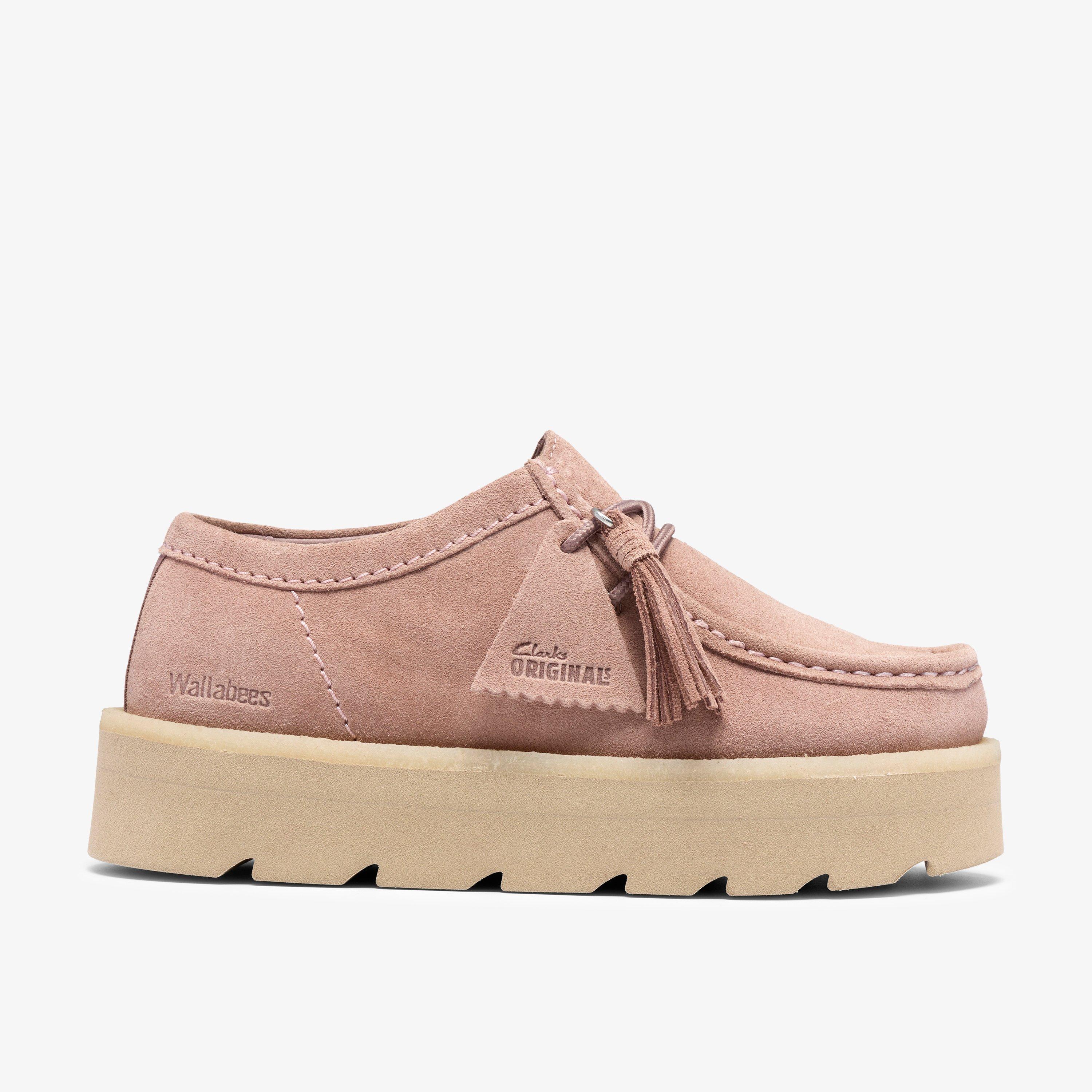 Meare Walla. Daim rose poudré Wallabee Chaussures à lacets, view 1 of 8