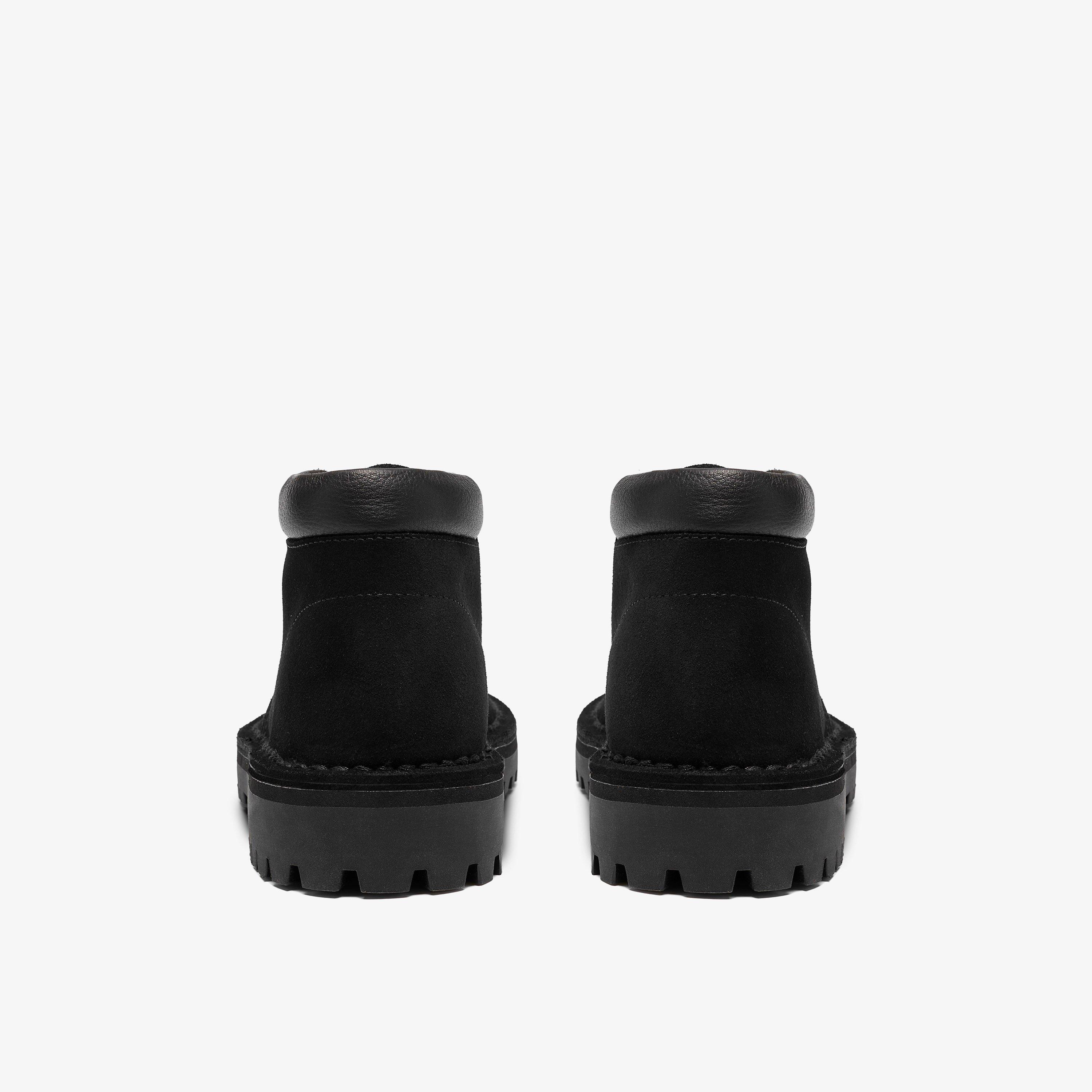 DSRT2456 Rock Black Suede Ankle Boots Desert Boots Lace Up, view 5 of 8