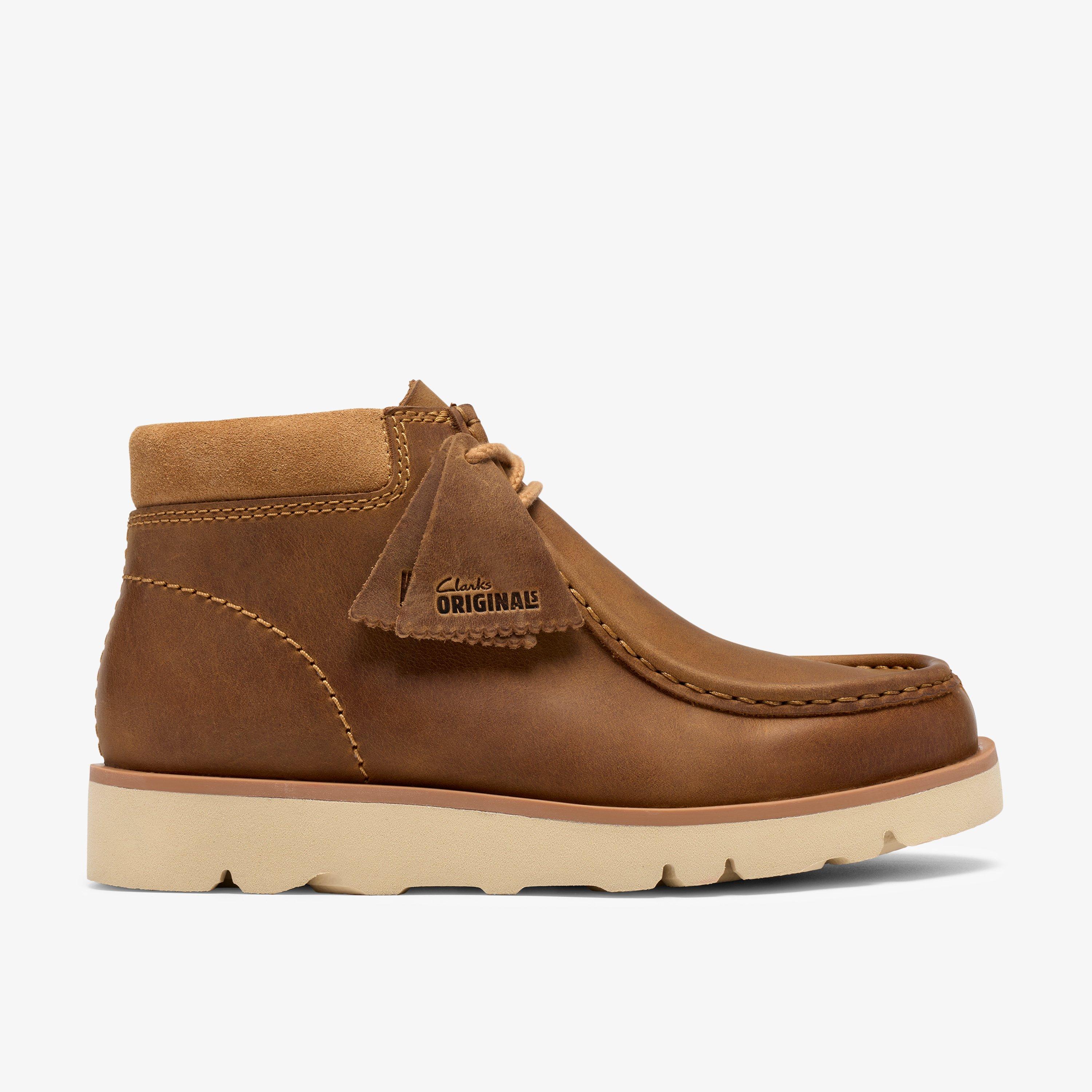 Walla Orkhon Tan Leather Ankle Boots Lace Up, view 1 of 8