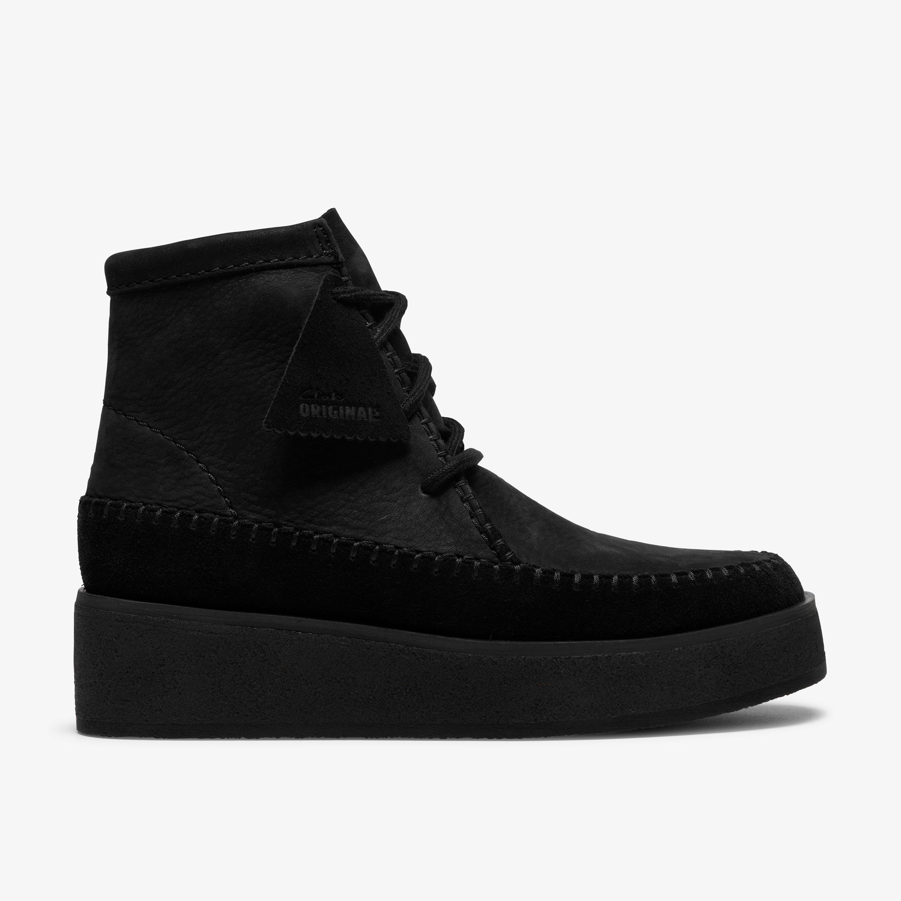 Weaver Craft Black Nubuck Ankle Boots Lace Up, view 1 of 8