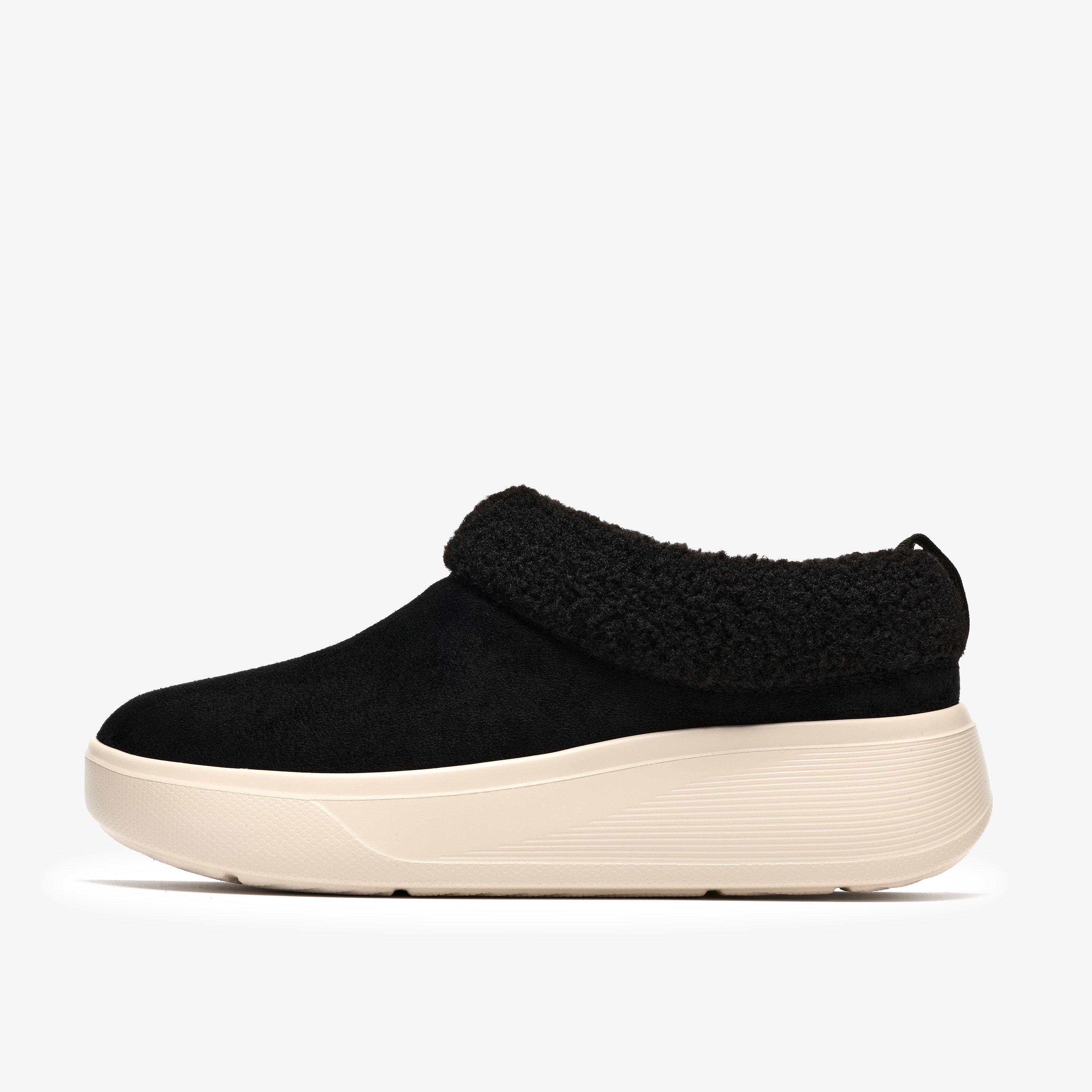 Solevana Cozy Black Mules Slip Ons, view 2 of 6