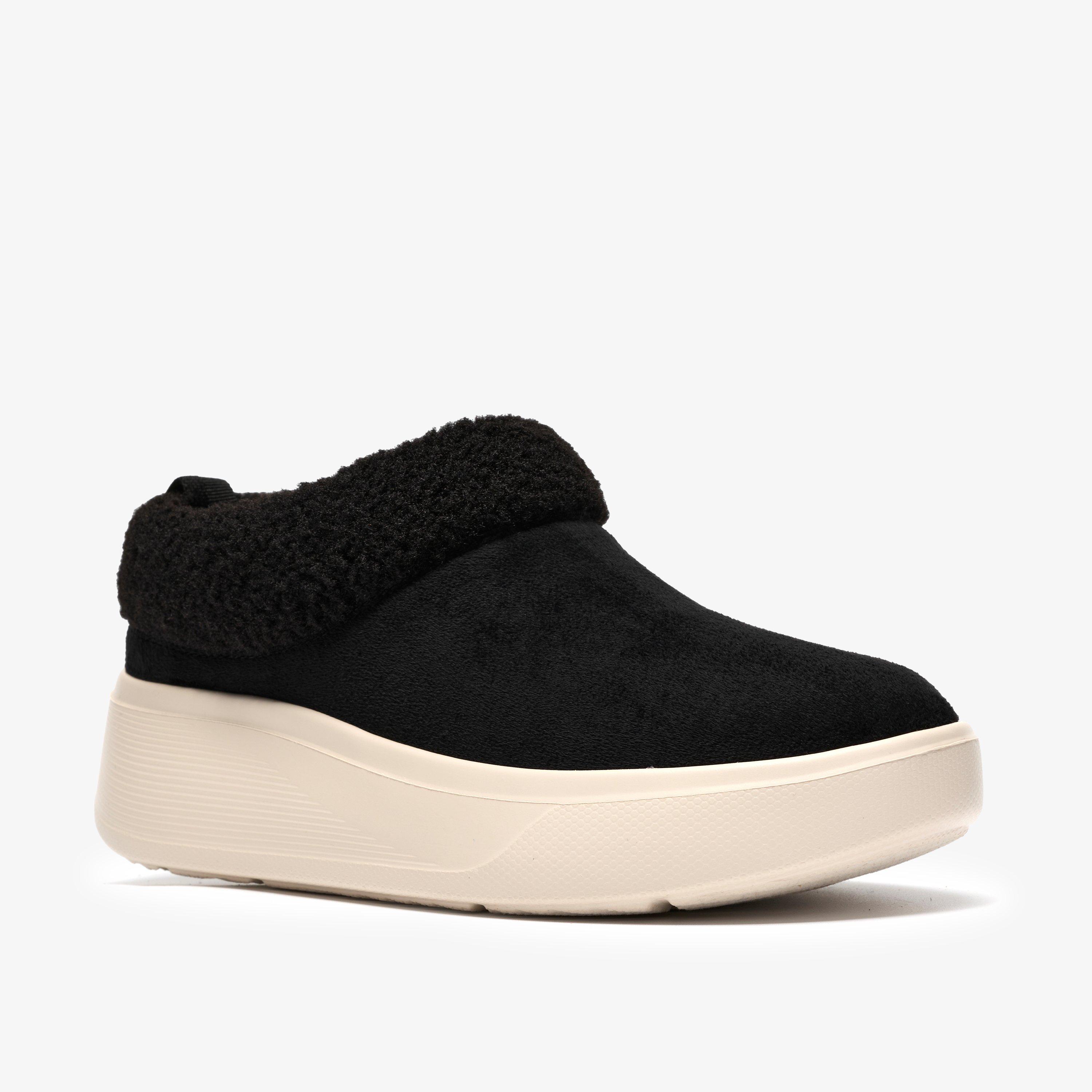Solevana Cozy Black Mules Slip Ons, view 4 of 6