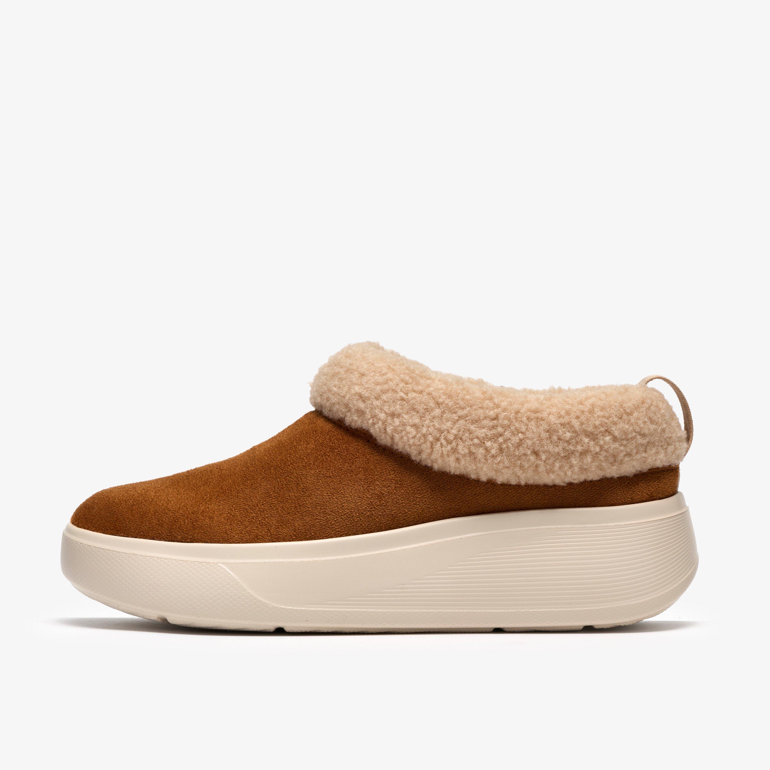 Solevana Cozy Tan Mules Slip Ons, view 2 of 6