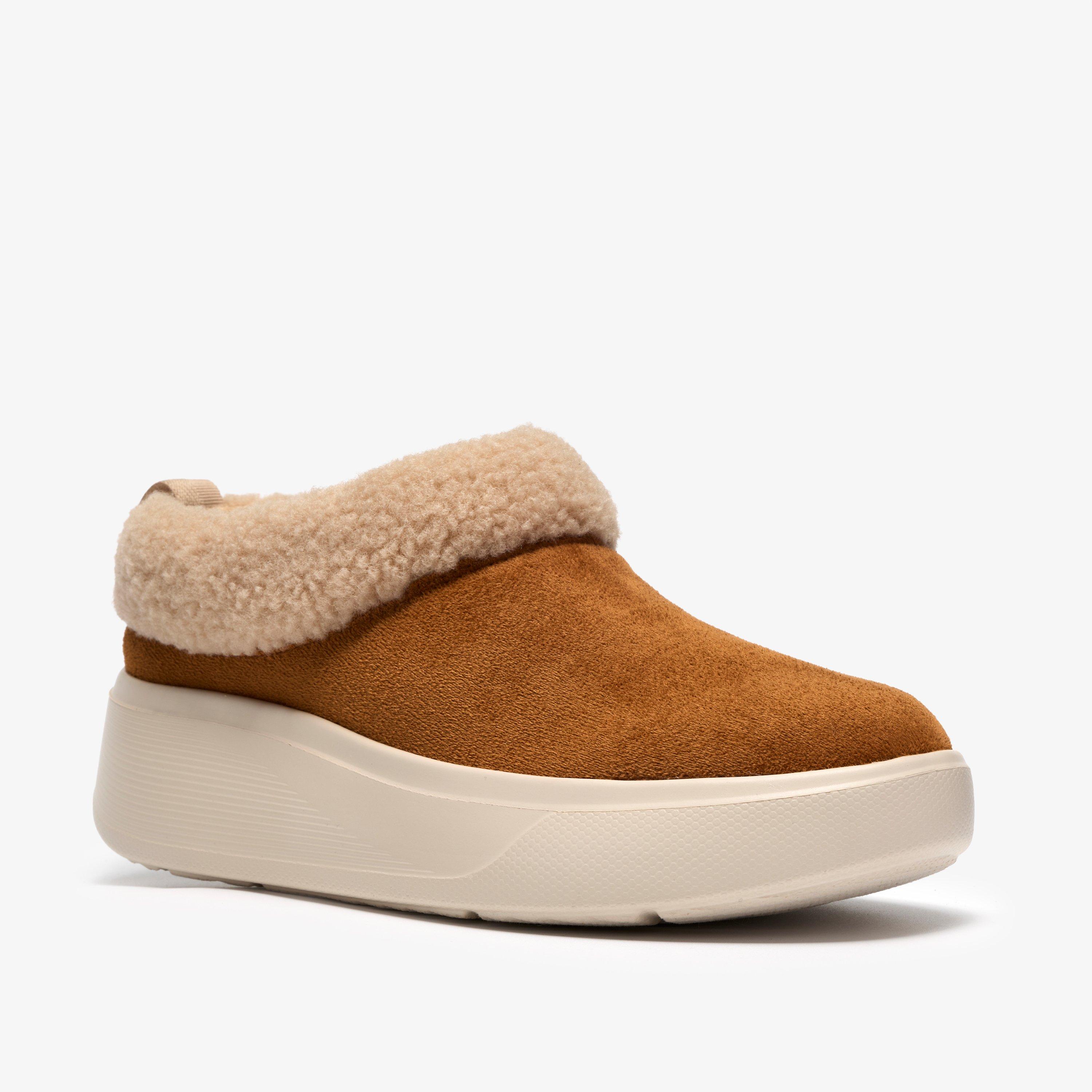 Solevana Cozy Tan Mules Slip Ons, view 4 of 6