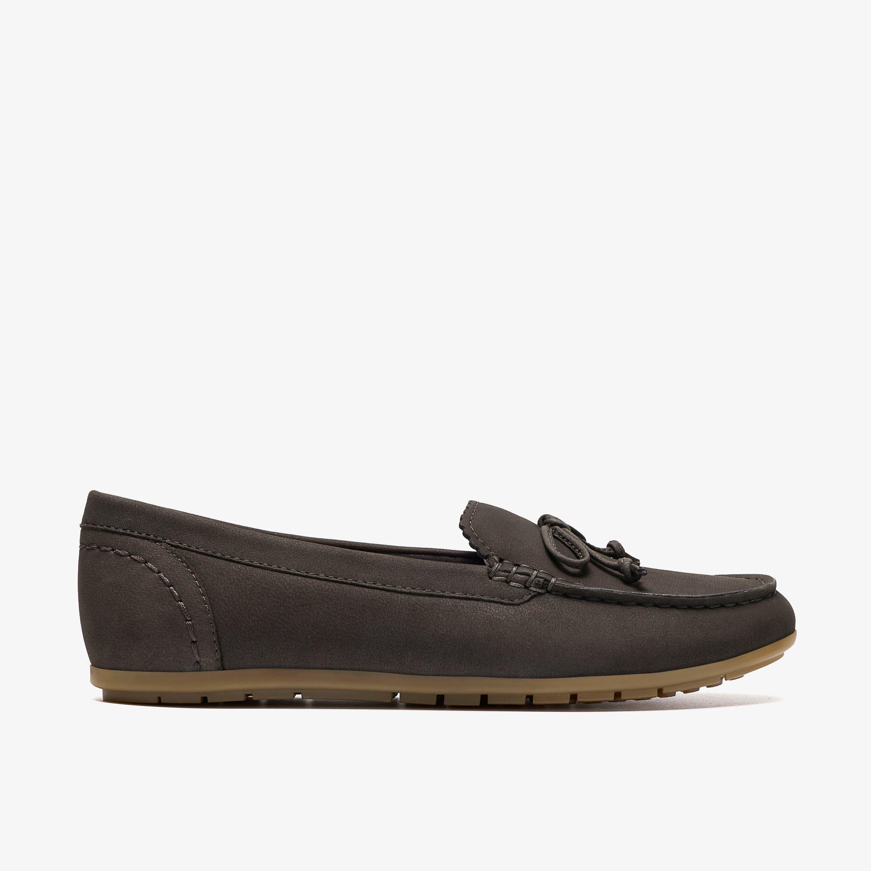 Elliotte Sail Dark Grey Leather Boat Shoes, view 1 of 6