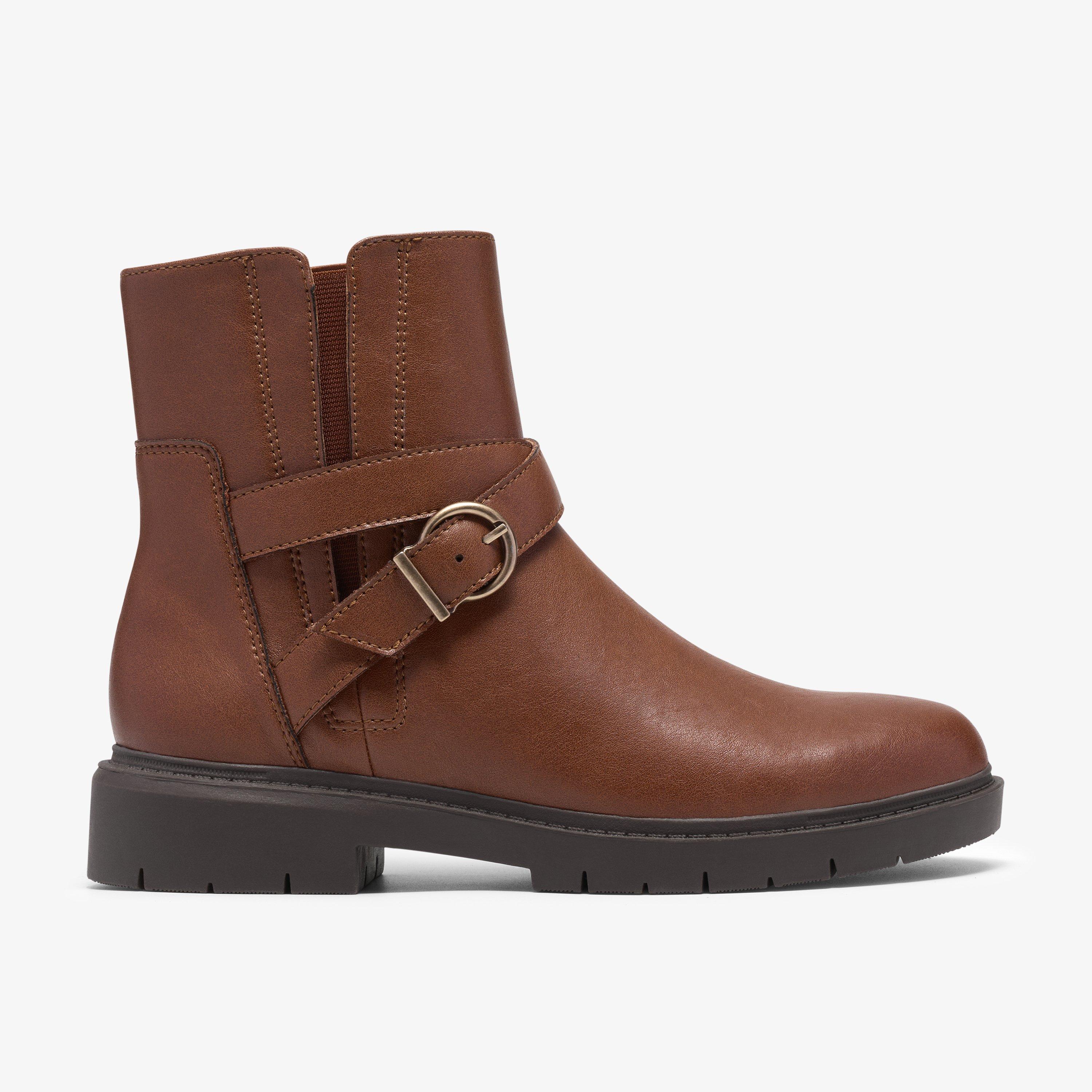 Westlynn Lux Cinnamon Leather Ankle Boots, view 1 of 6