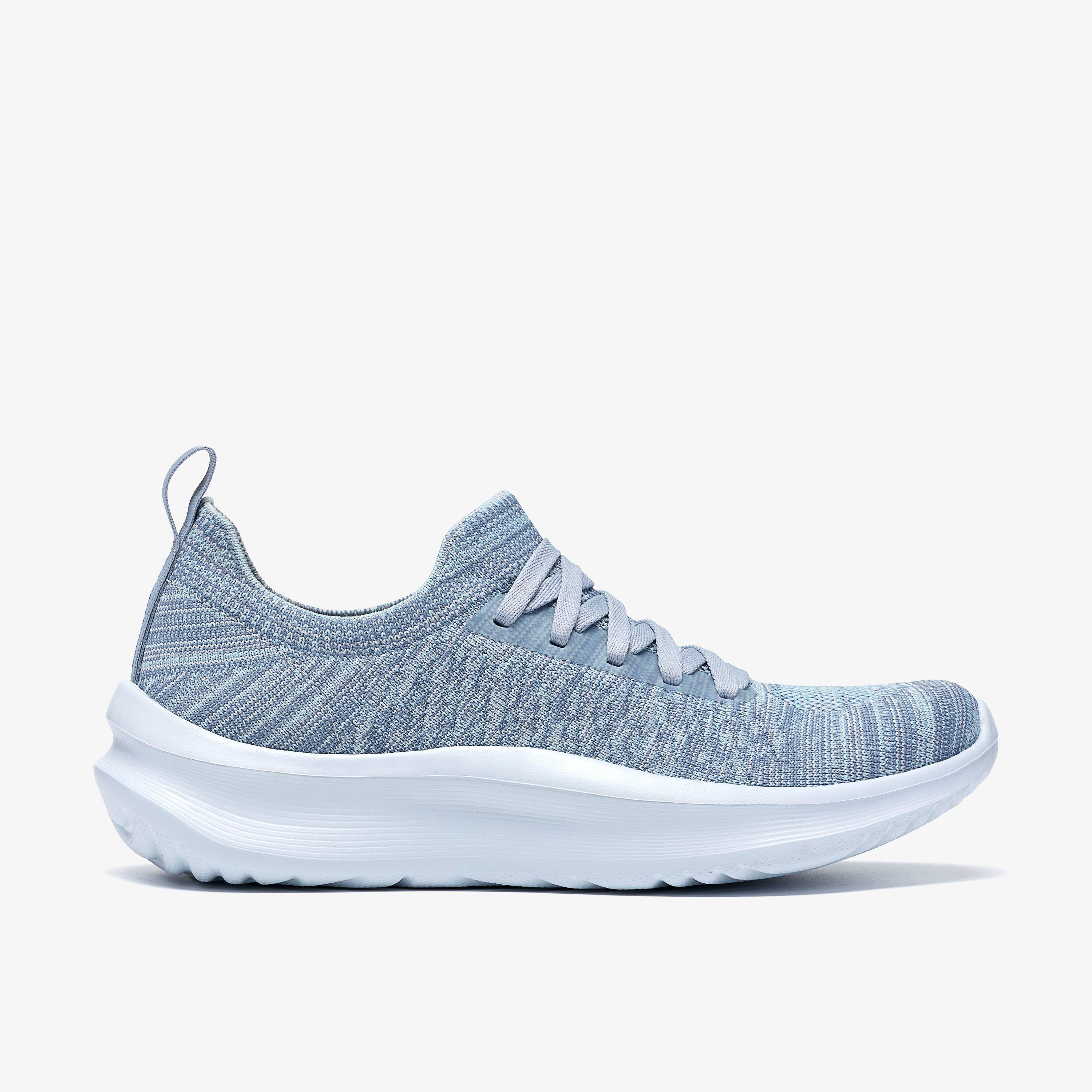 Solevana Lace Blue Combination Trainers Lace Up, view 1 of 6