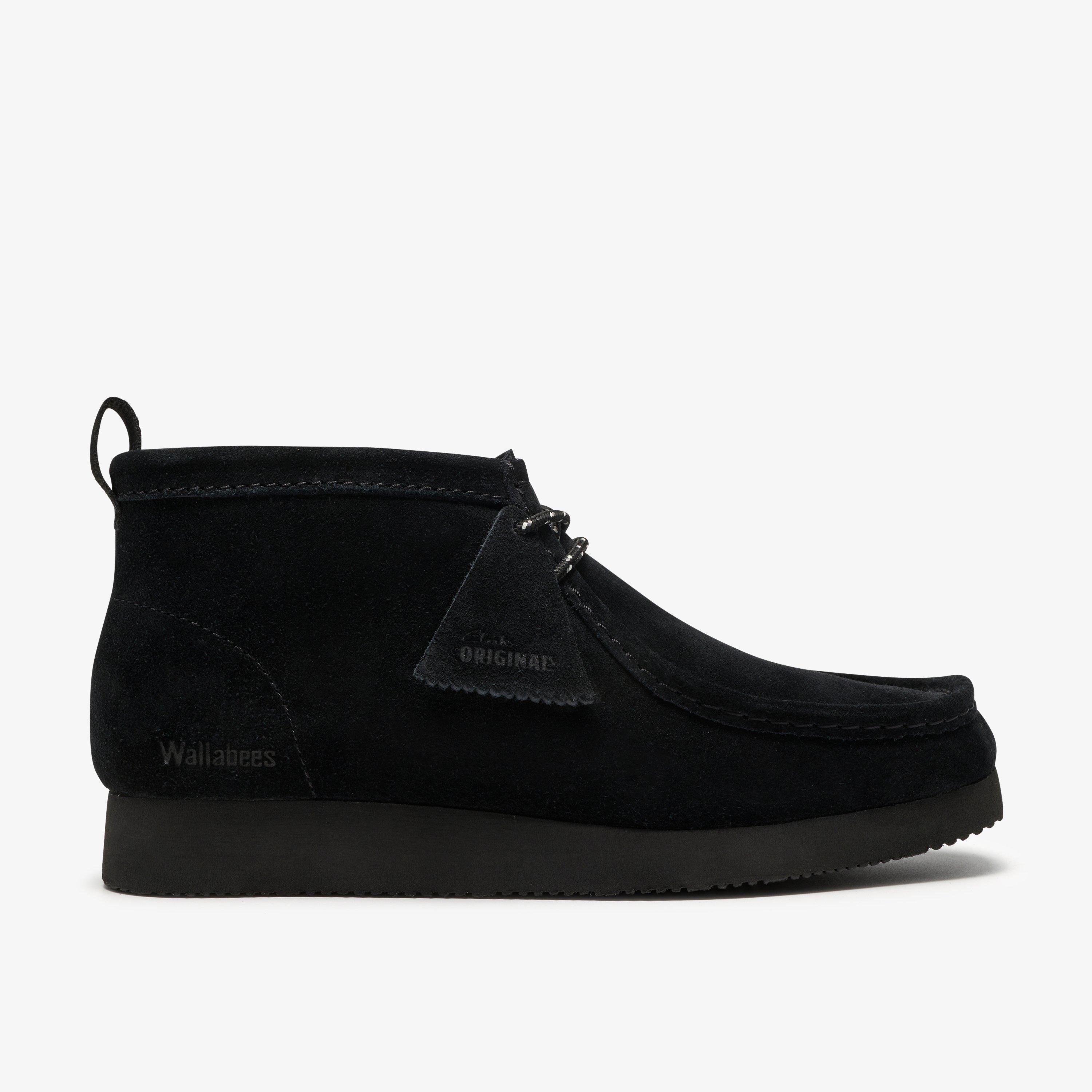 Walla Boot Lite Black/Black Suede Wallabees Ankle Boots Lace Up, view 1 of 8