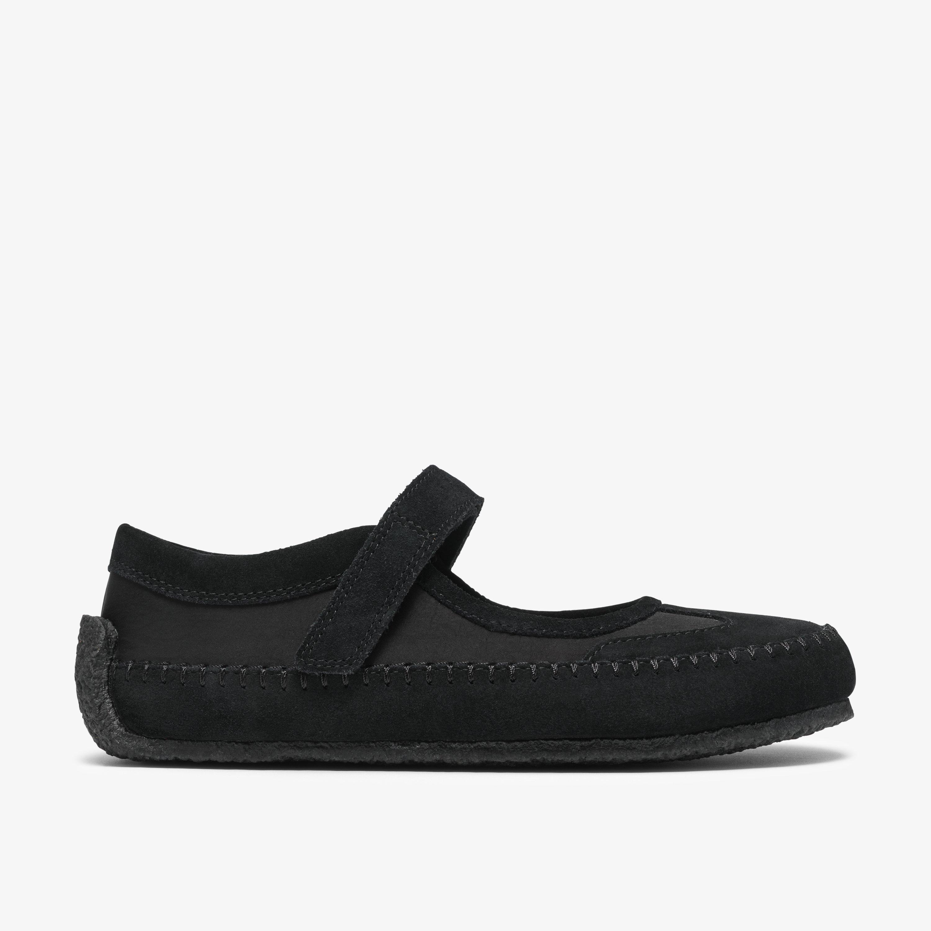 Tor Low Bar Black Combination Suede Bar Shoes, view 1 of 6