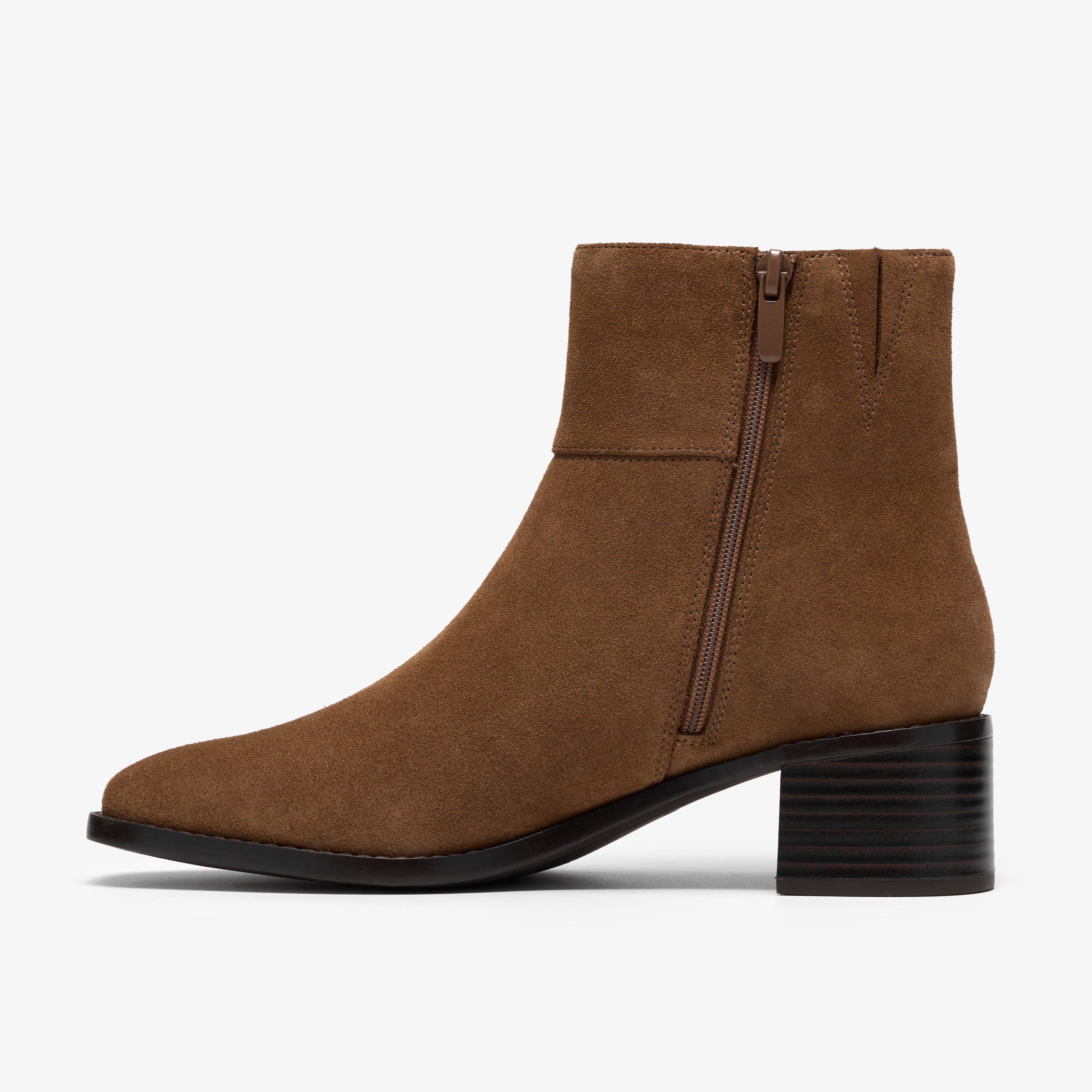 Wrenn Top Walnut Suede Ankle Boots, view 2 of 6