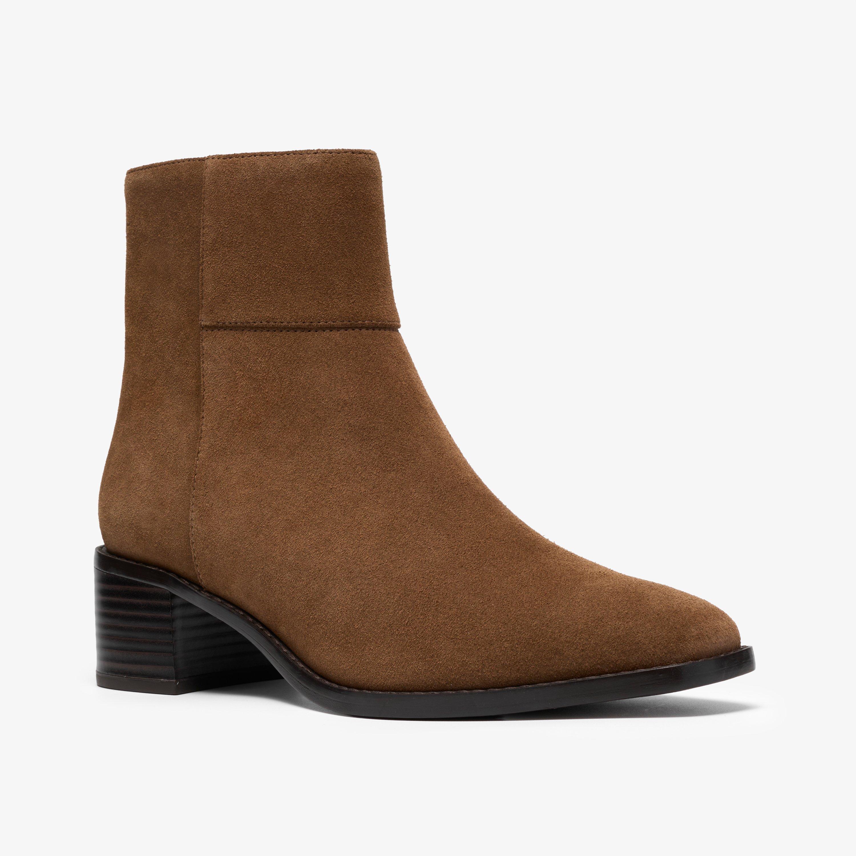 Wrenn Top Walnut Suede Ankle Boots, view 4 of 6