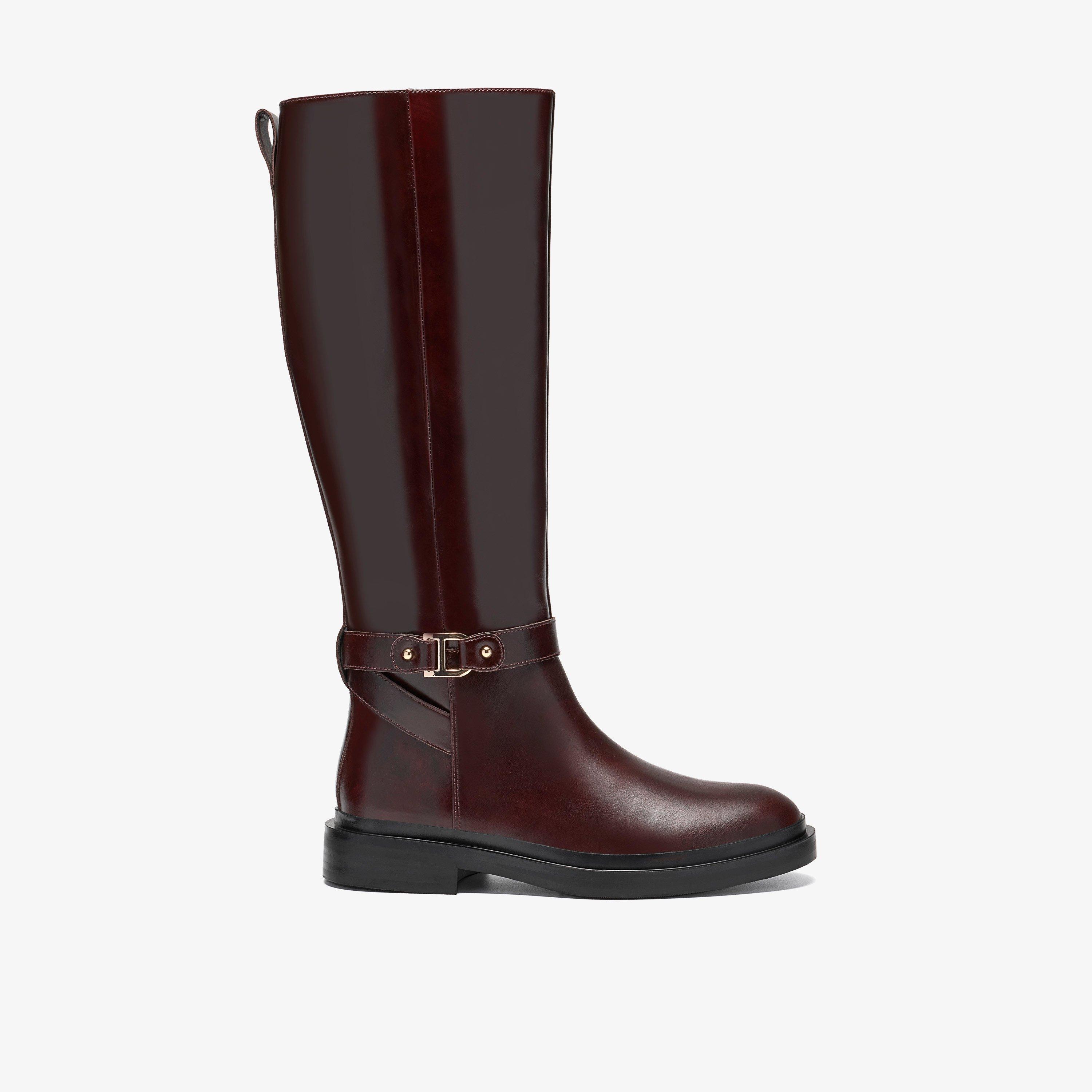 Previa Bit Brown Knee High Boots, view 1 of 6