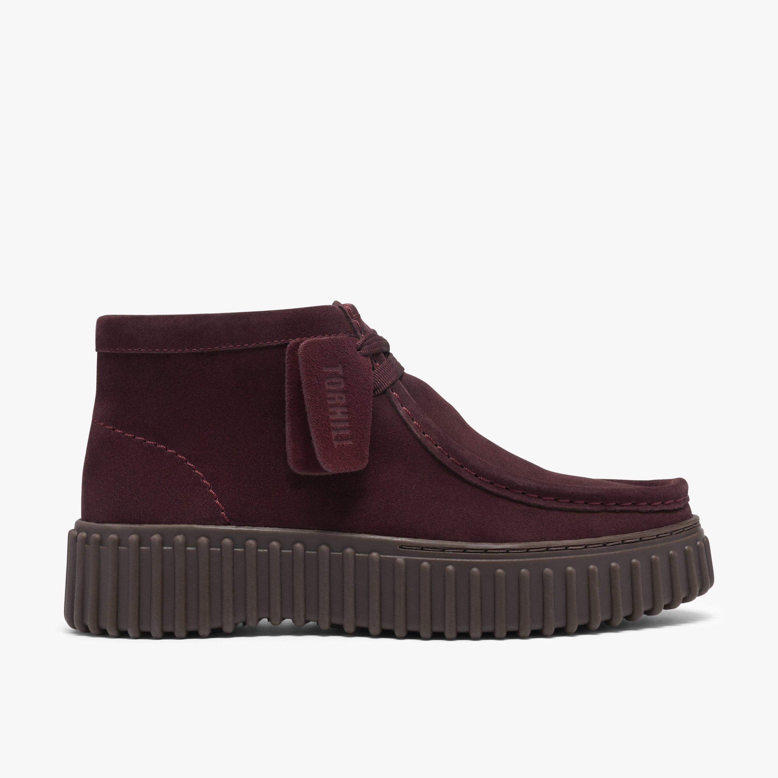 Torhill Moss Daim bordeaux Bottines Chaussures à lacets Torhill, view 1 of 8