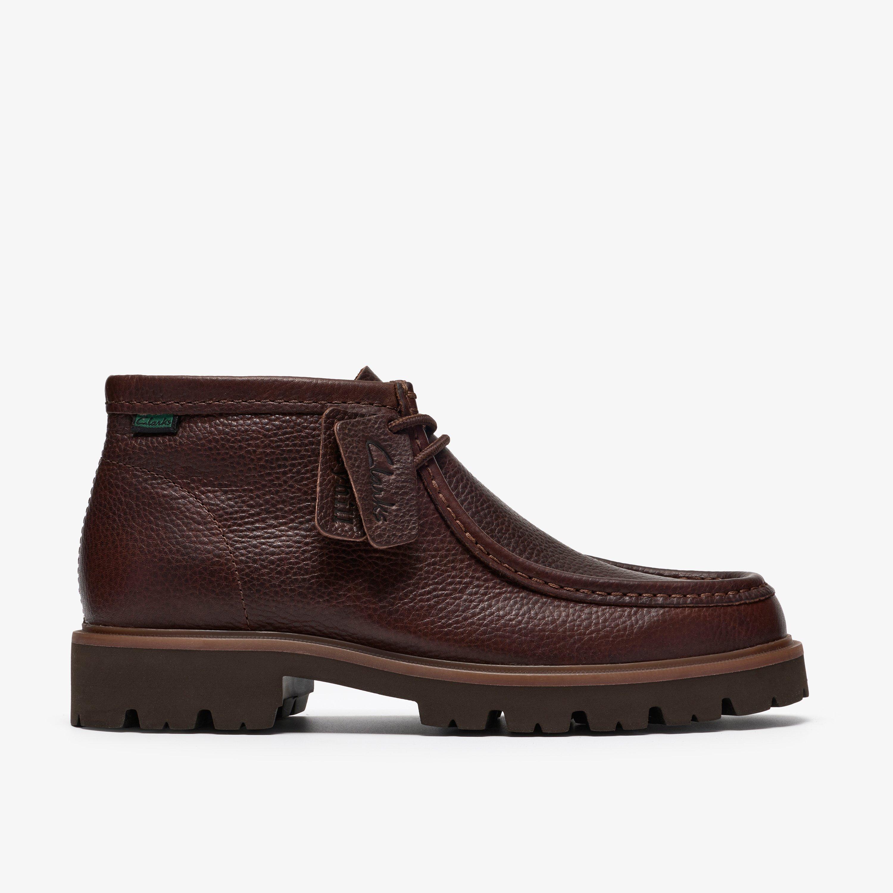 Cleyhill Top Dark Brown Leather Ankle Boots Lace Up, view 1 of 8