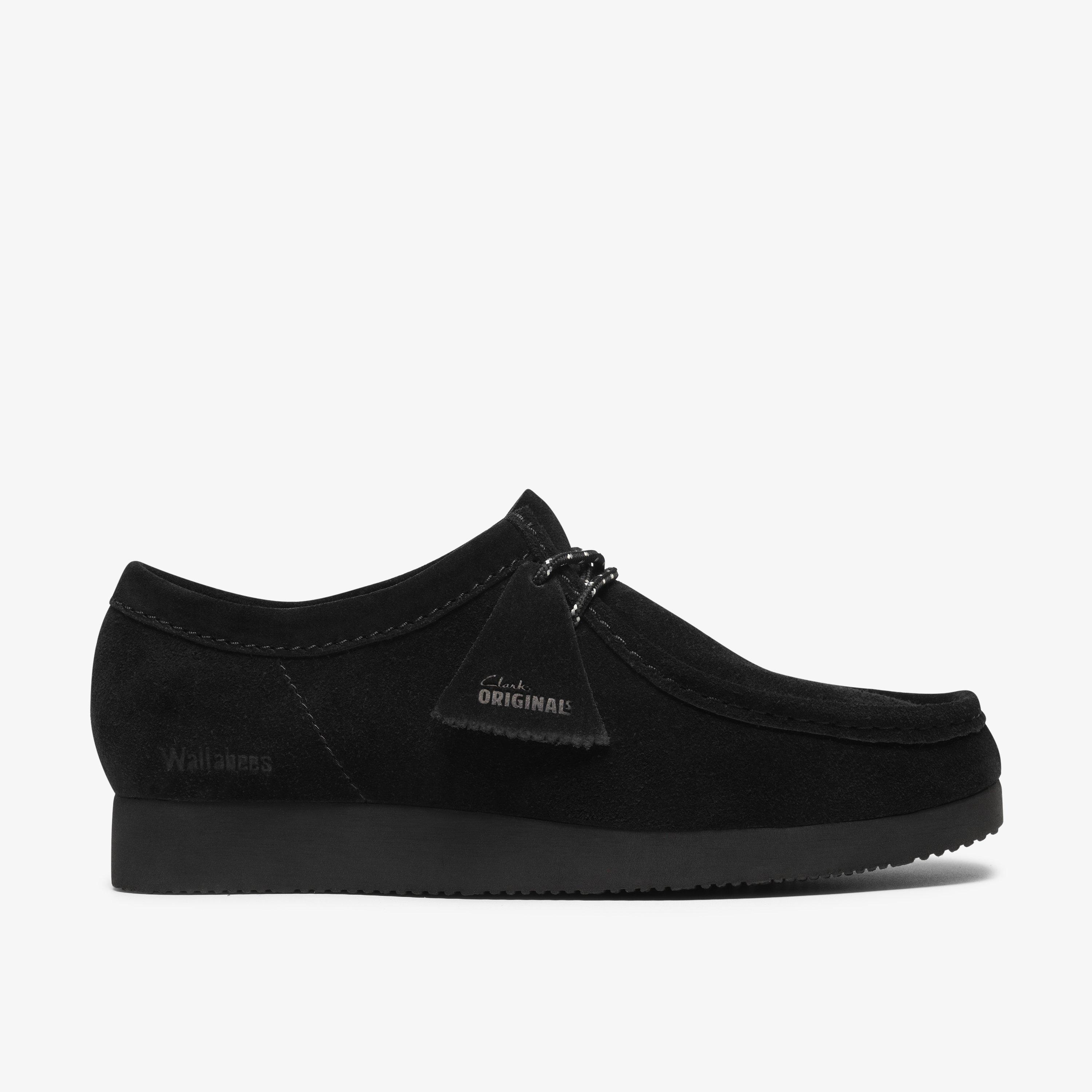 Wallabee Lite Black/Black Suede Wallabee Lace Up, view 1 of 8