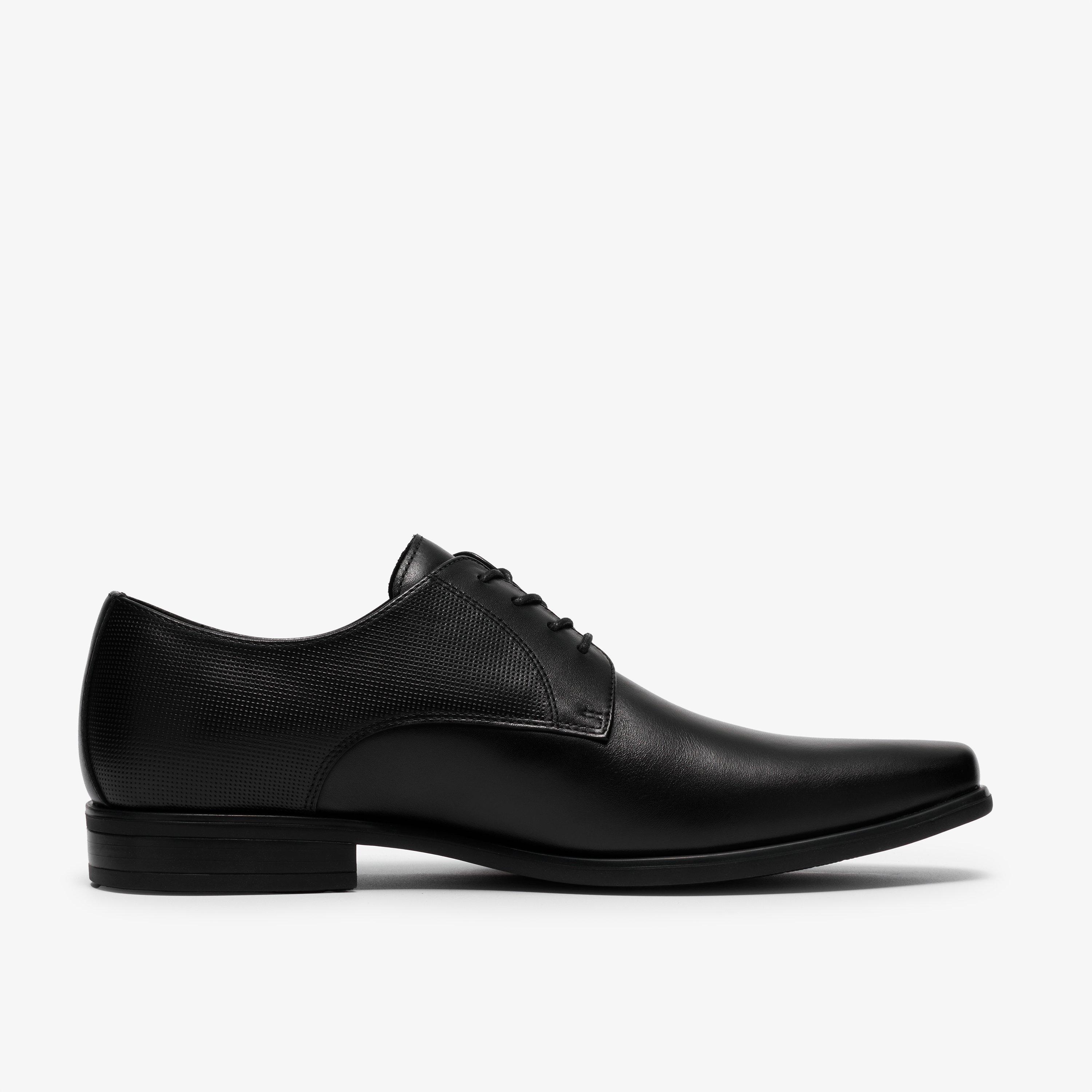 Colkirk Lace Black Leather Derby Shoe Lace Up, view 1 of 6