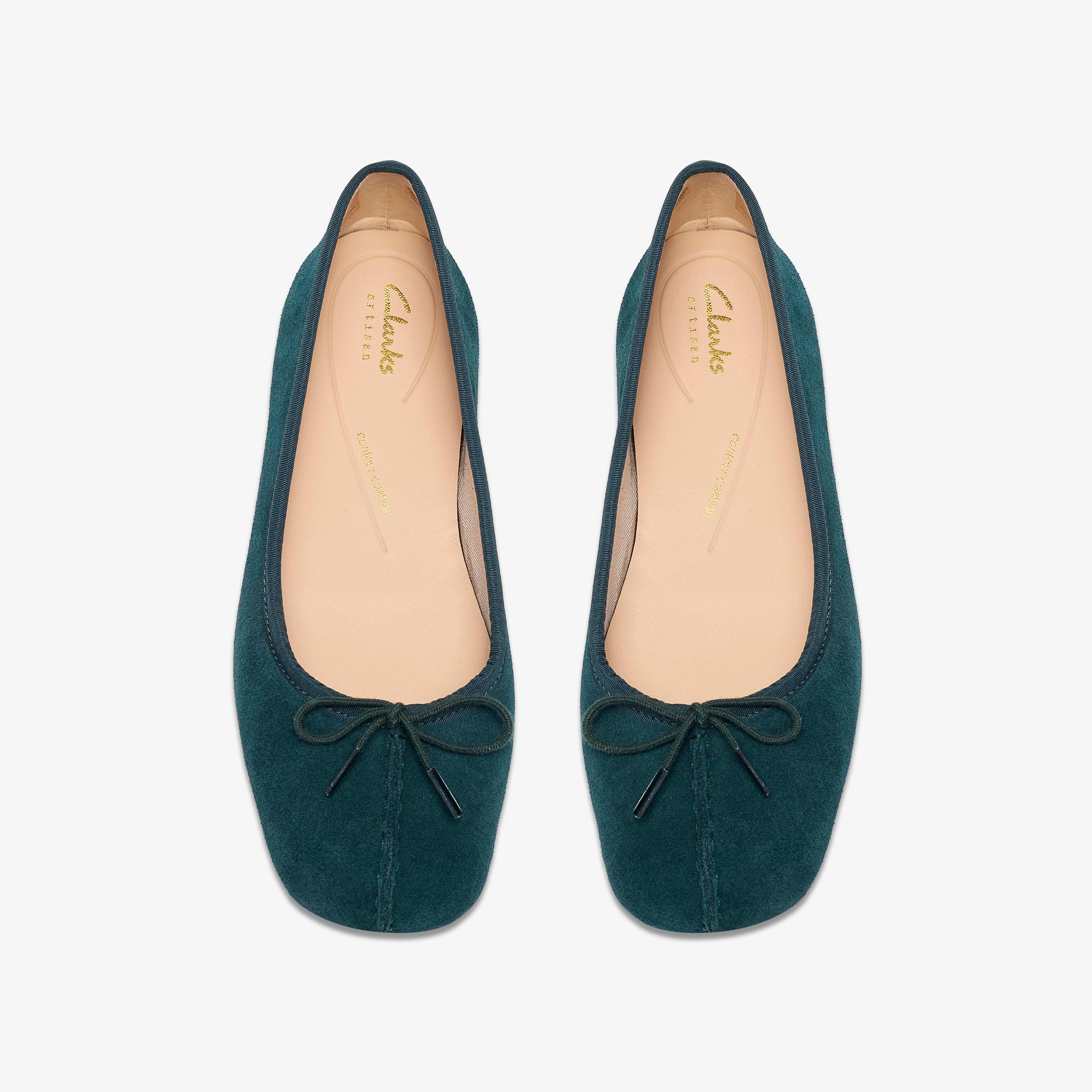 Freckle Ice Blauwgroen Suède Instappers Ballerina's, view 6 of 6