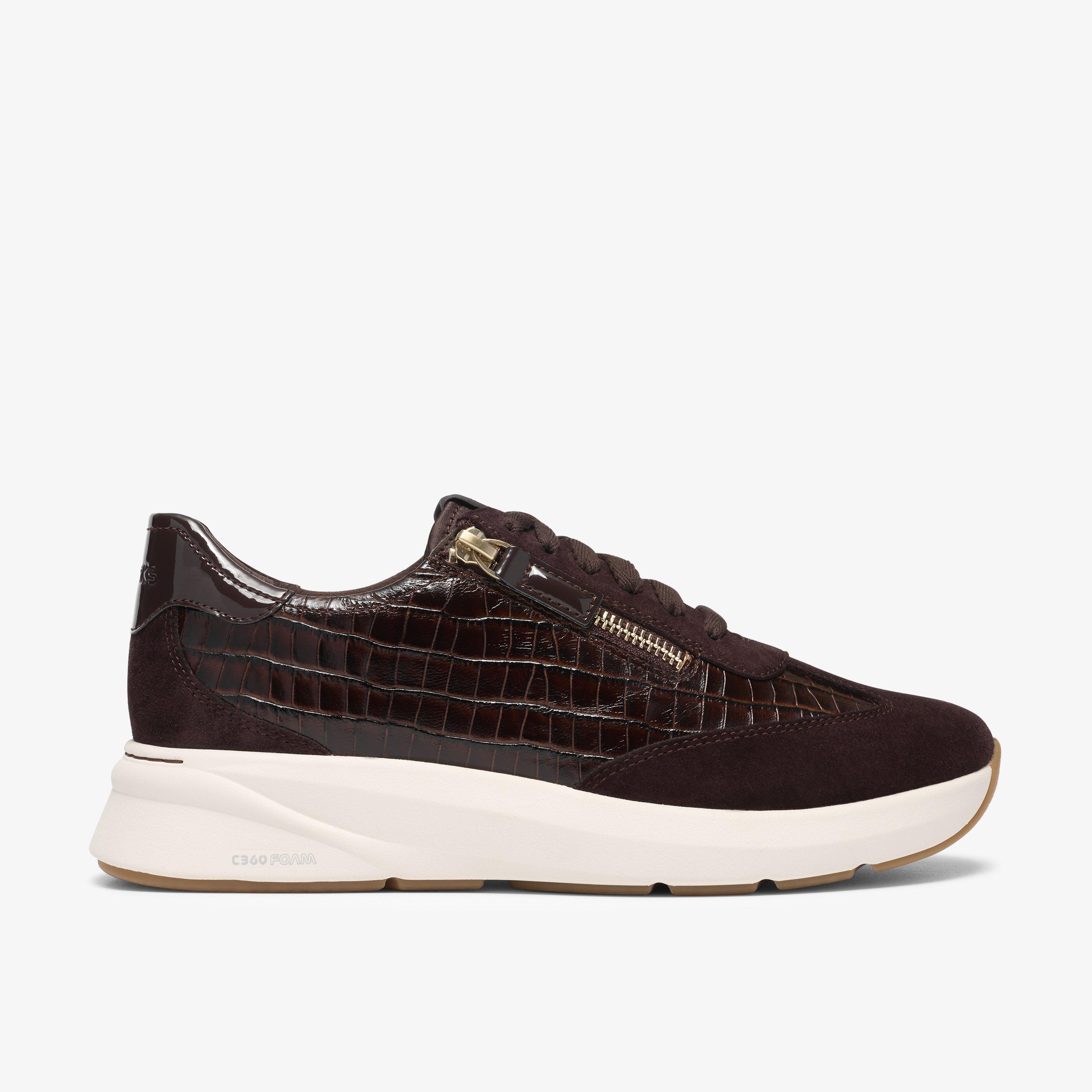 Code Run Dark Brown Combination Sneakers Lace Up, view 1 of 6