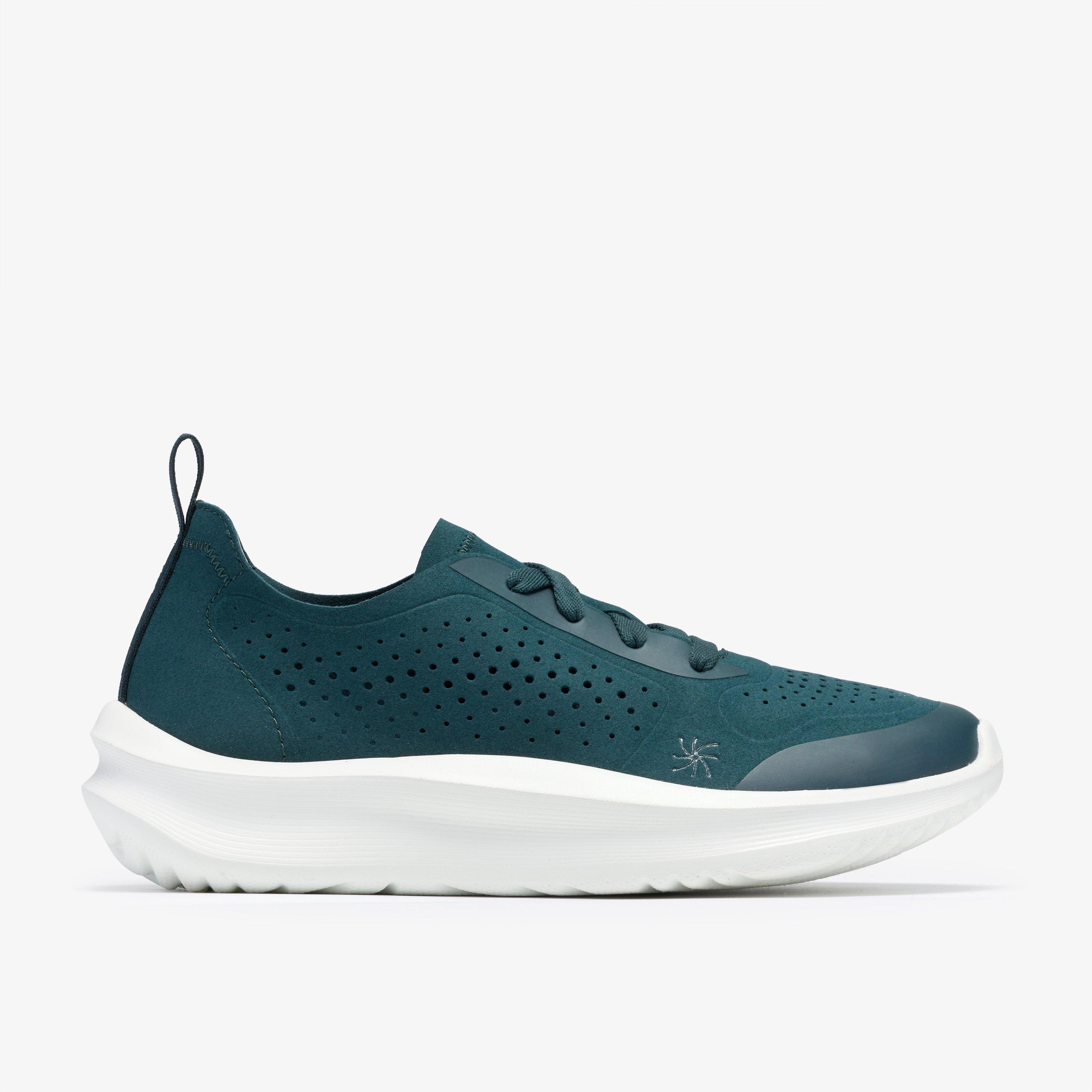 Solevana Tie Forest Green Trainers Lace Up, view 1 of 6
