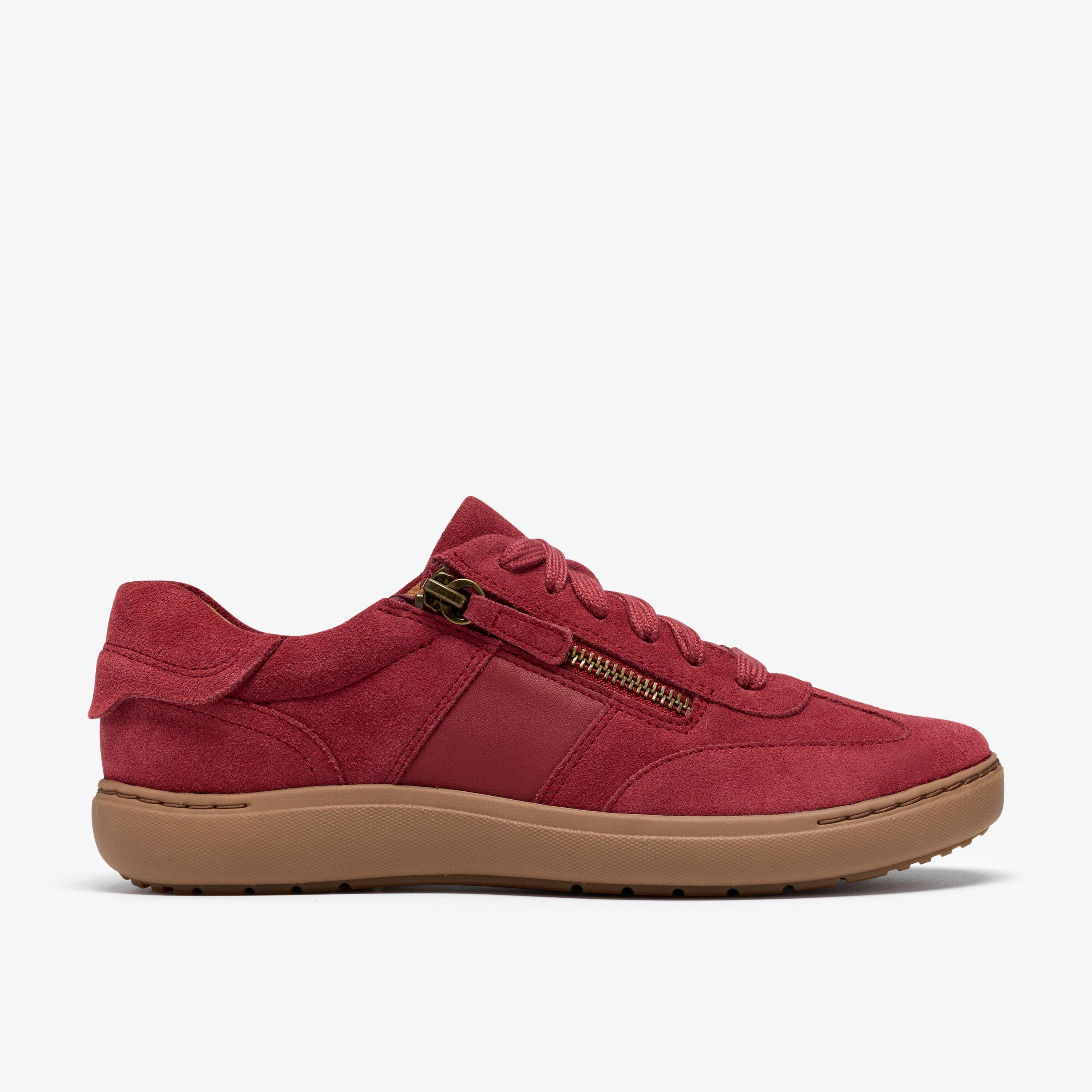 Nalle T-Toe Red Suede Trainers Lace Up, view 1 of 6