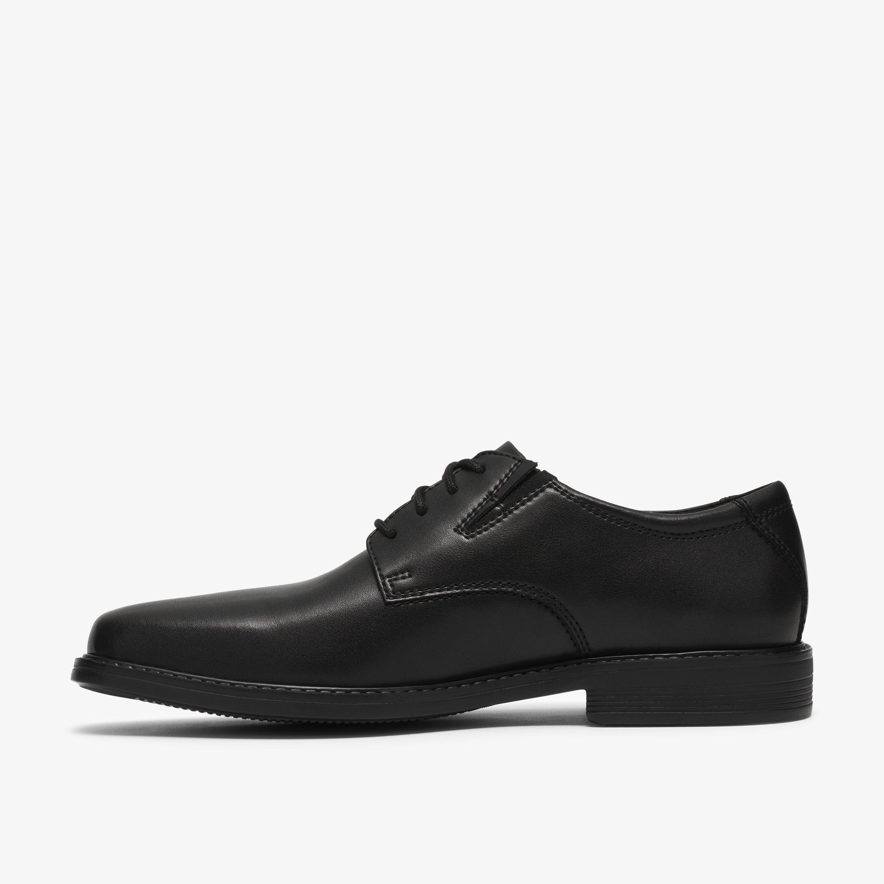 Cosgrove Plain Black Lace Up Derby Shoes, view 2 of 6