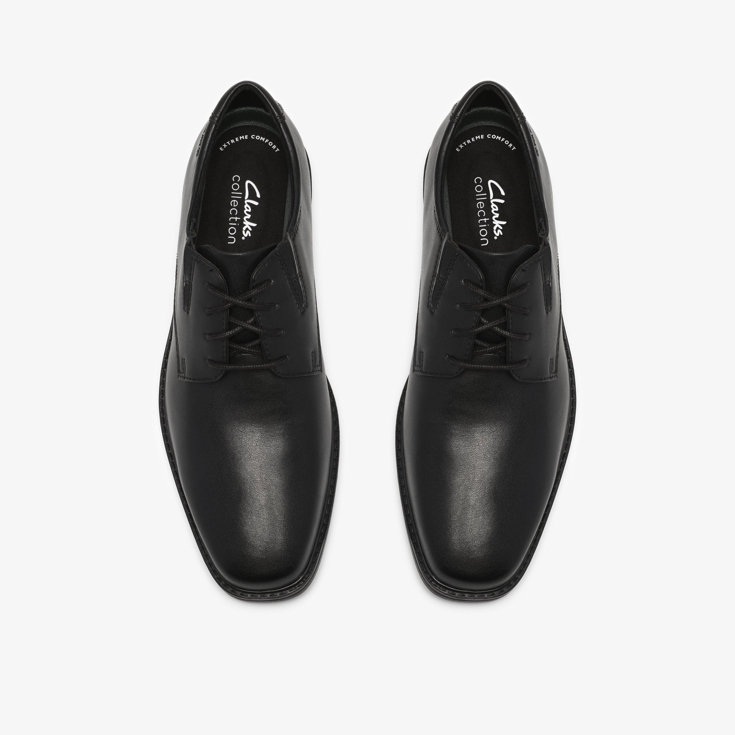 Cosgrove Plain Black Lace Up Derby Shoes, view 6 of 6