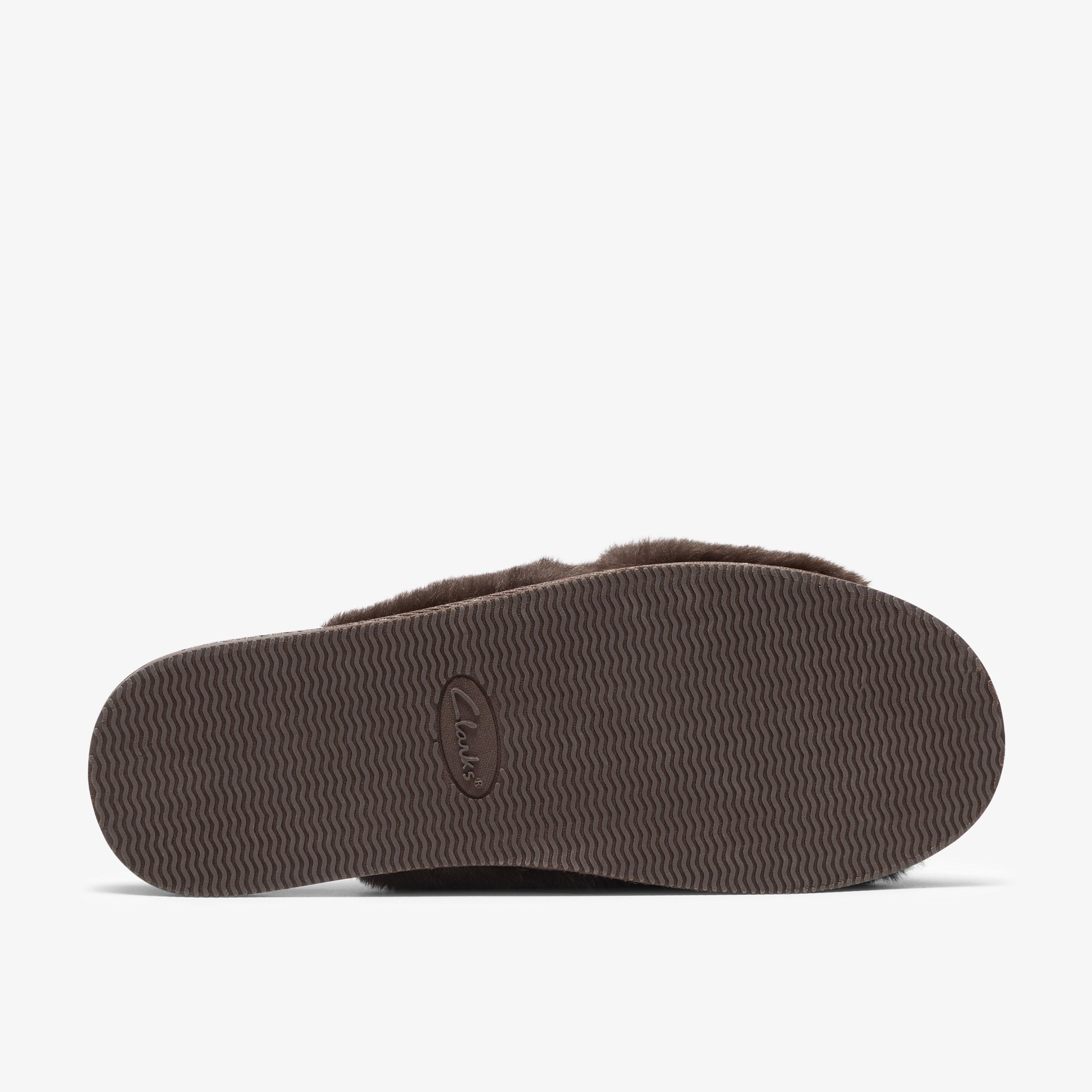 Myra Mule Chocolate Slip Ons Slippers, view 3 of 6