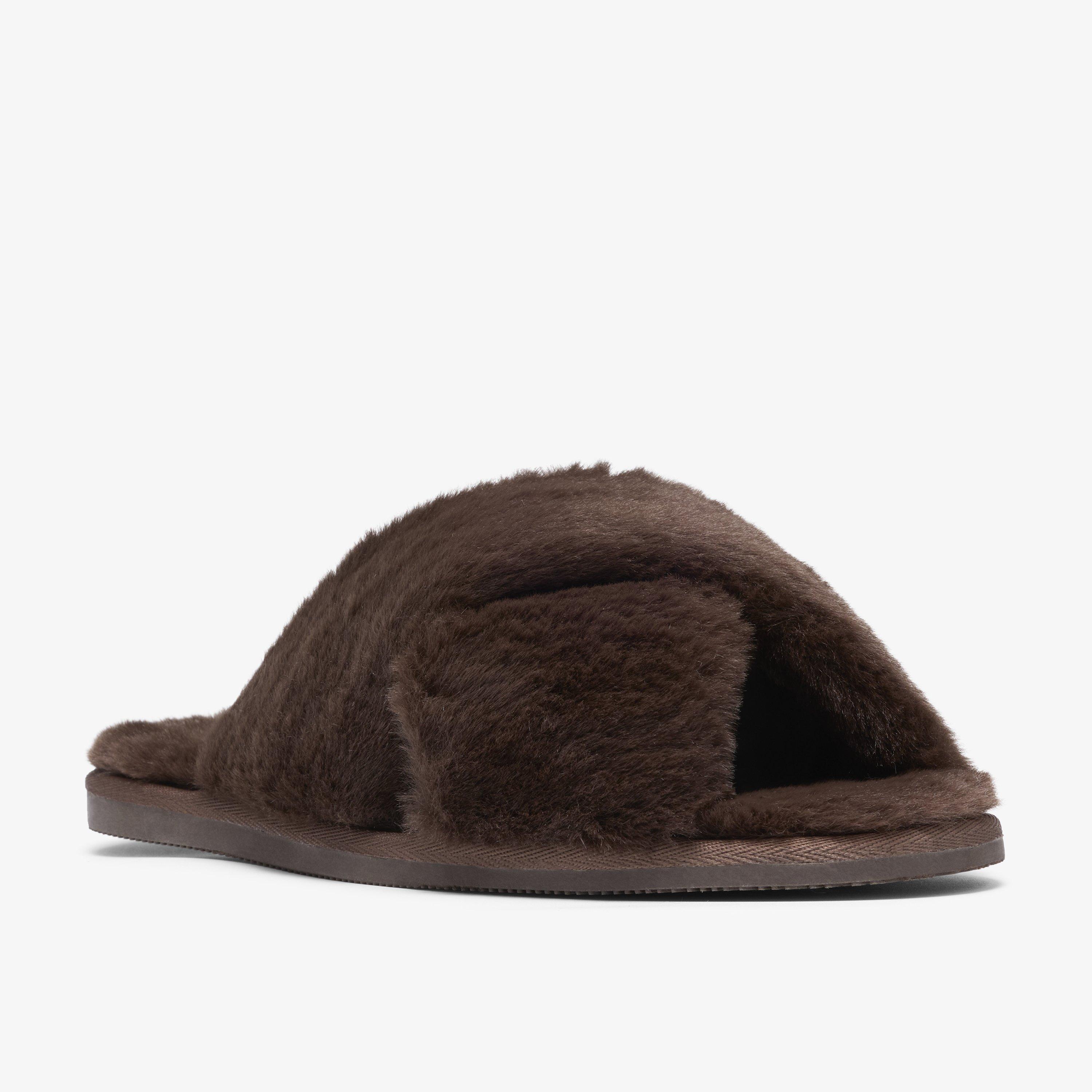 Myra Mule Chocolate Slip Ons Slippers, view 4 of 6