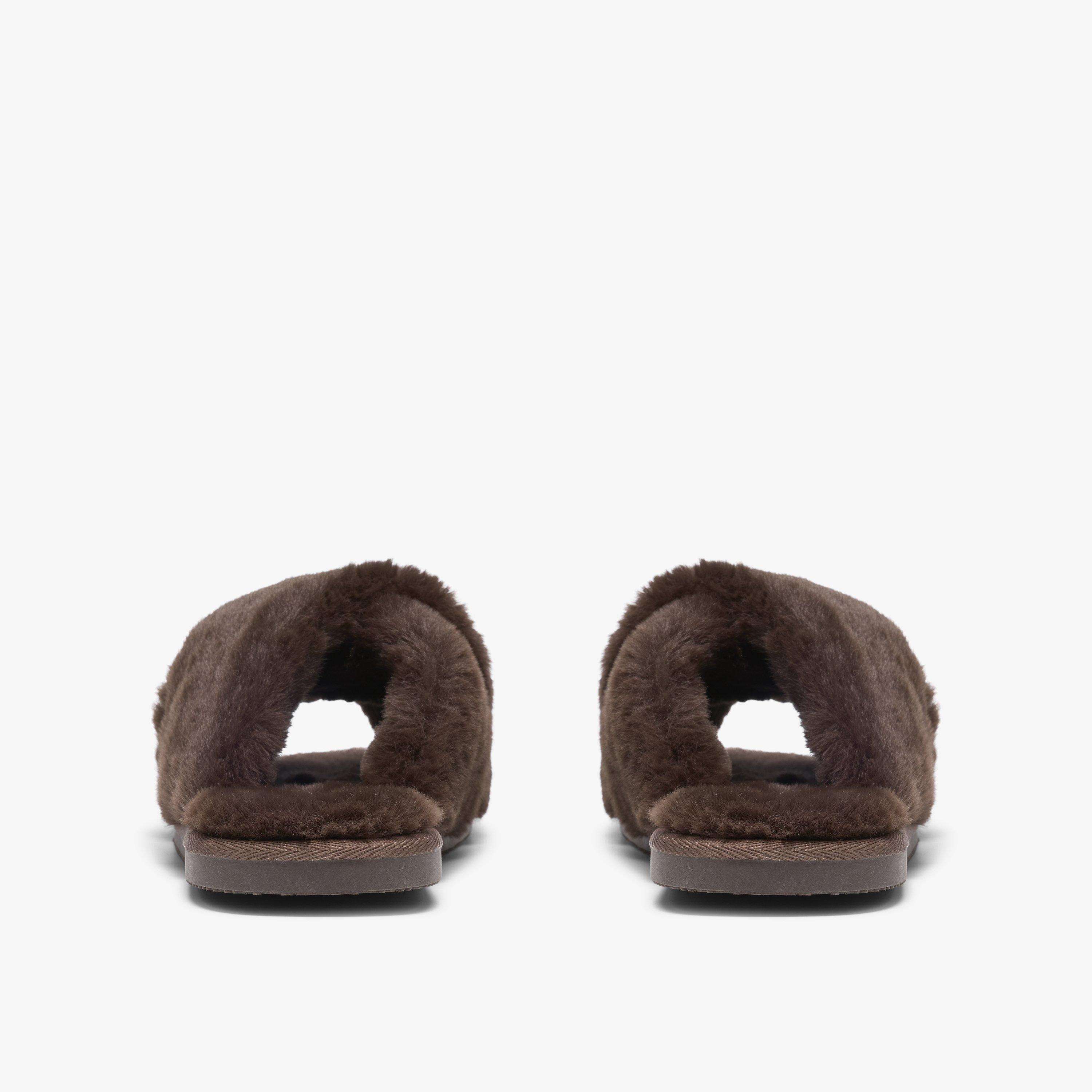 Myra Mule Chocolate Slip Ons Slippers, view 5 of 6