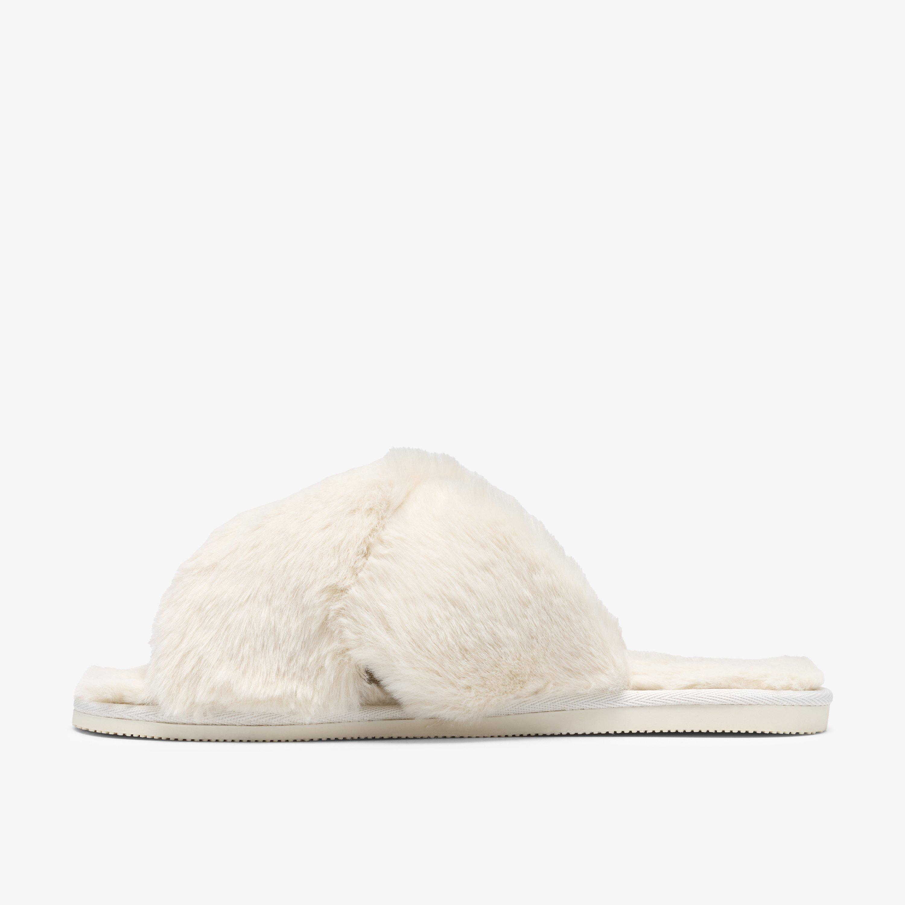 Myra Mule Cream Slip Ons Slippers, view 2 of 6