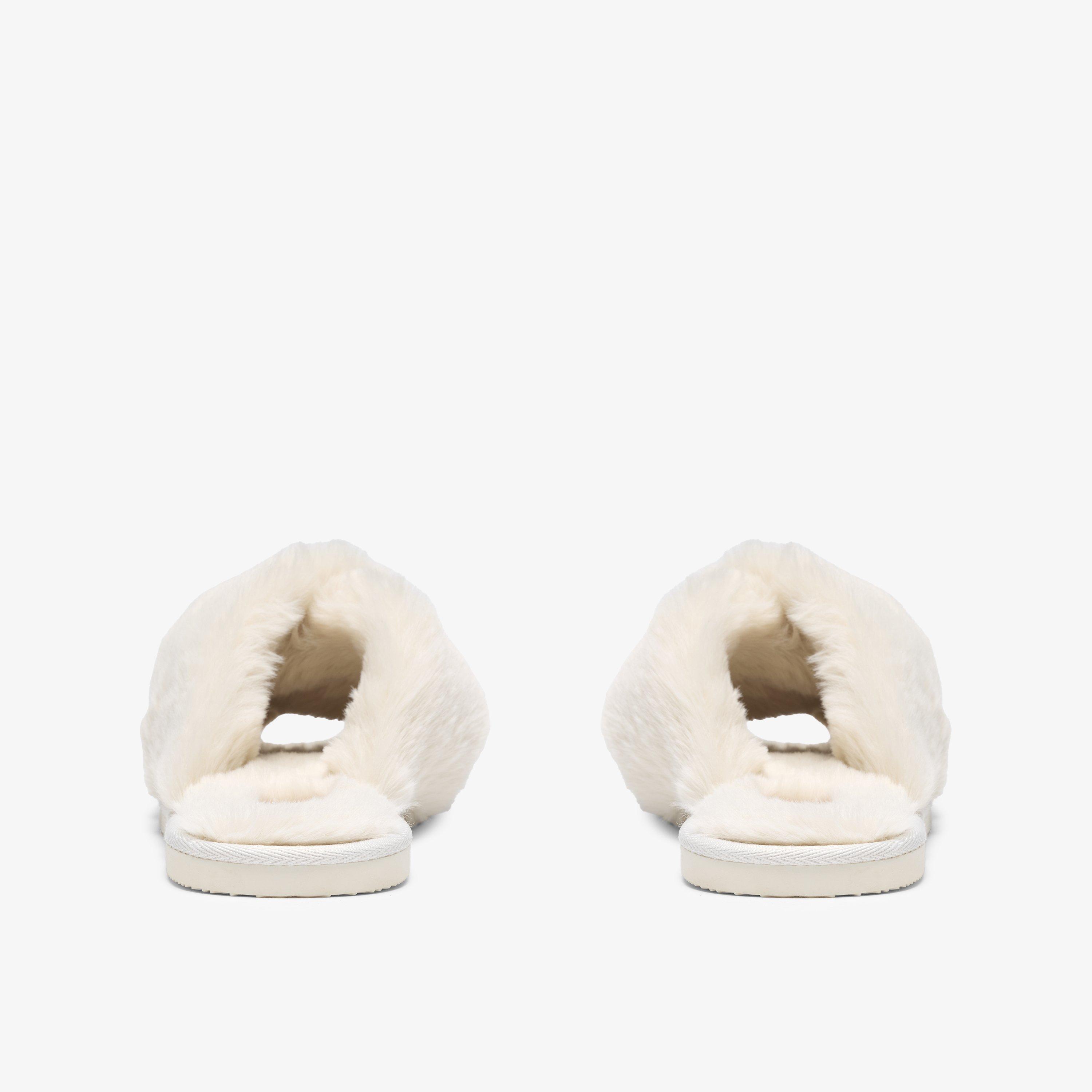 Myra Mule Cream Slip Ons Slippers, view 5 of 6