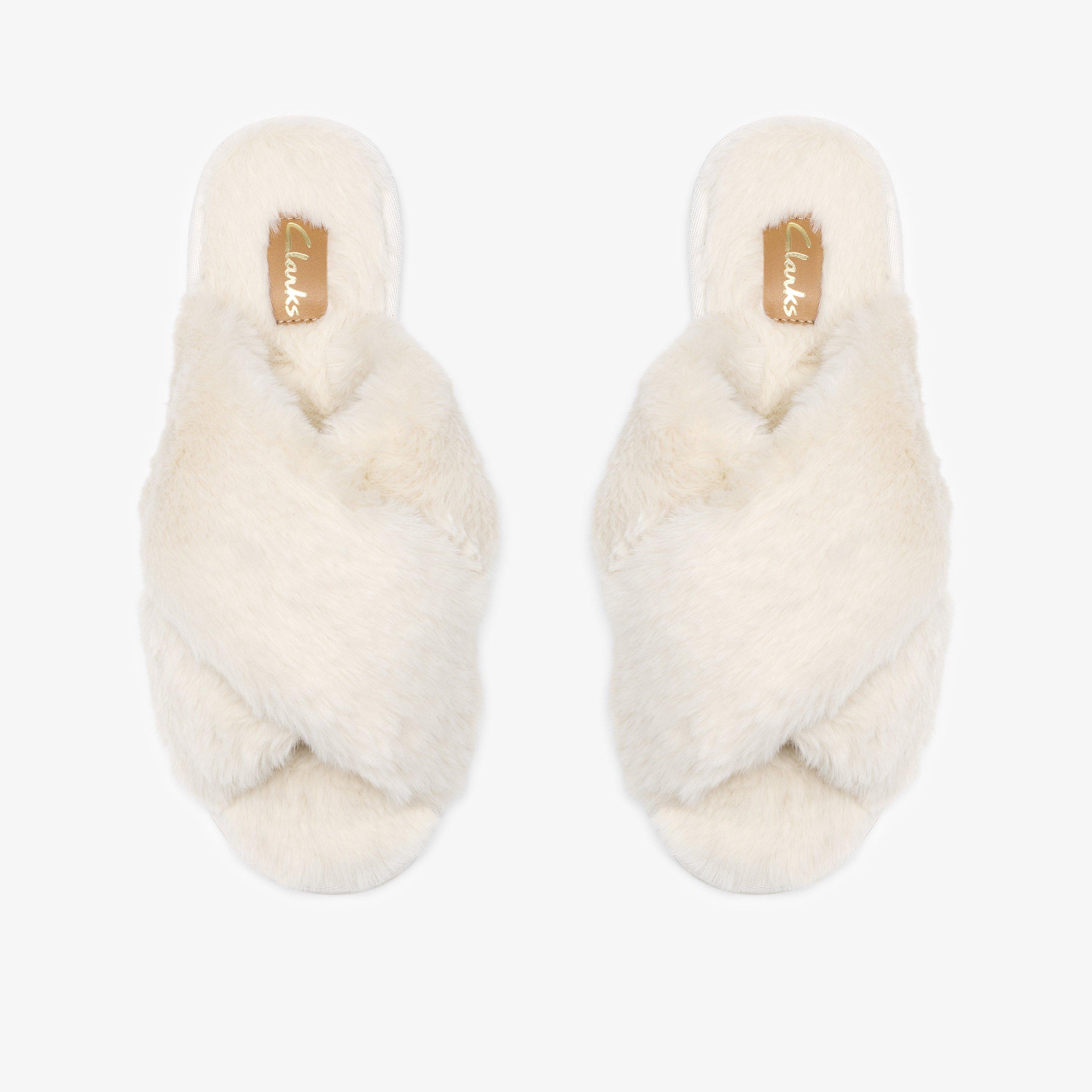 Myra Mule Cream Slip Ons Slippers, view 6 of 6